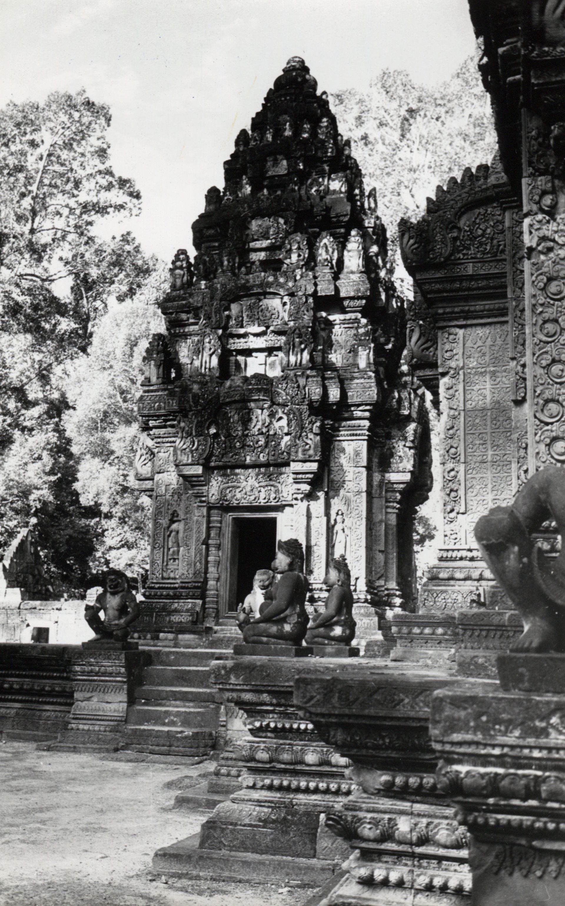 Germaine Krull, Banteay Srei, Angkor, Cambodia, ca. 1960, gelatin silver print, 20.2 x 12.8 cm