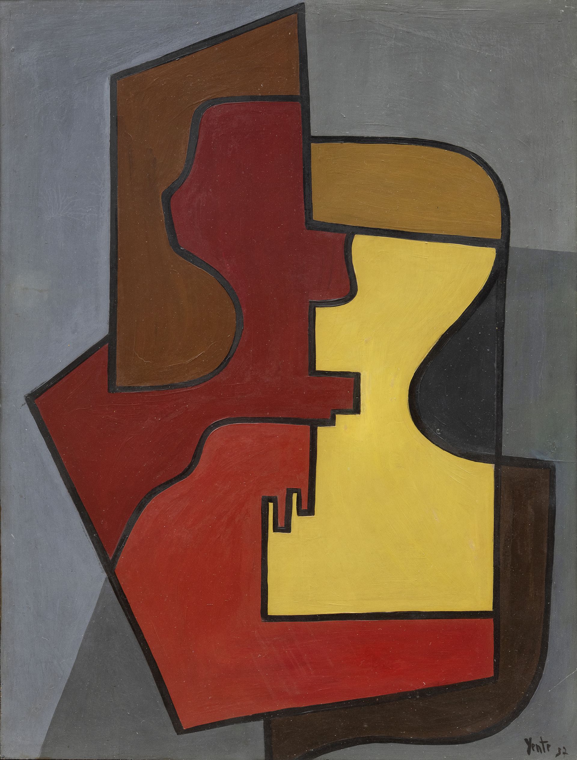 In her biomorphic abstraction "Composición," Argentine pioneer Yente challenges traditional ways of seeing through the interplay of form and color