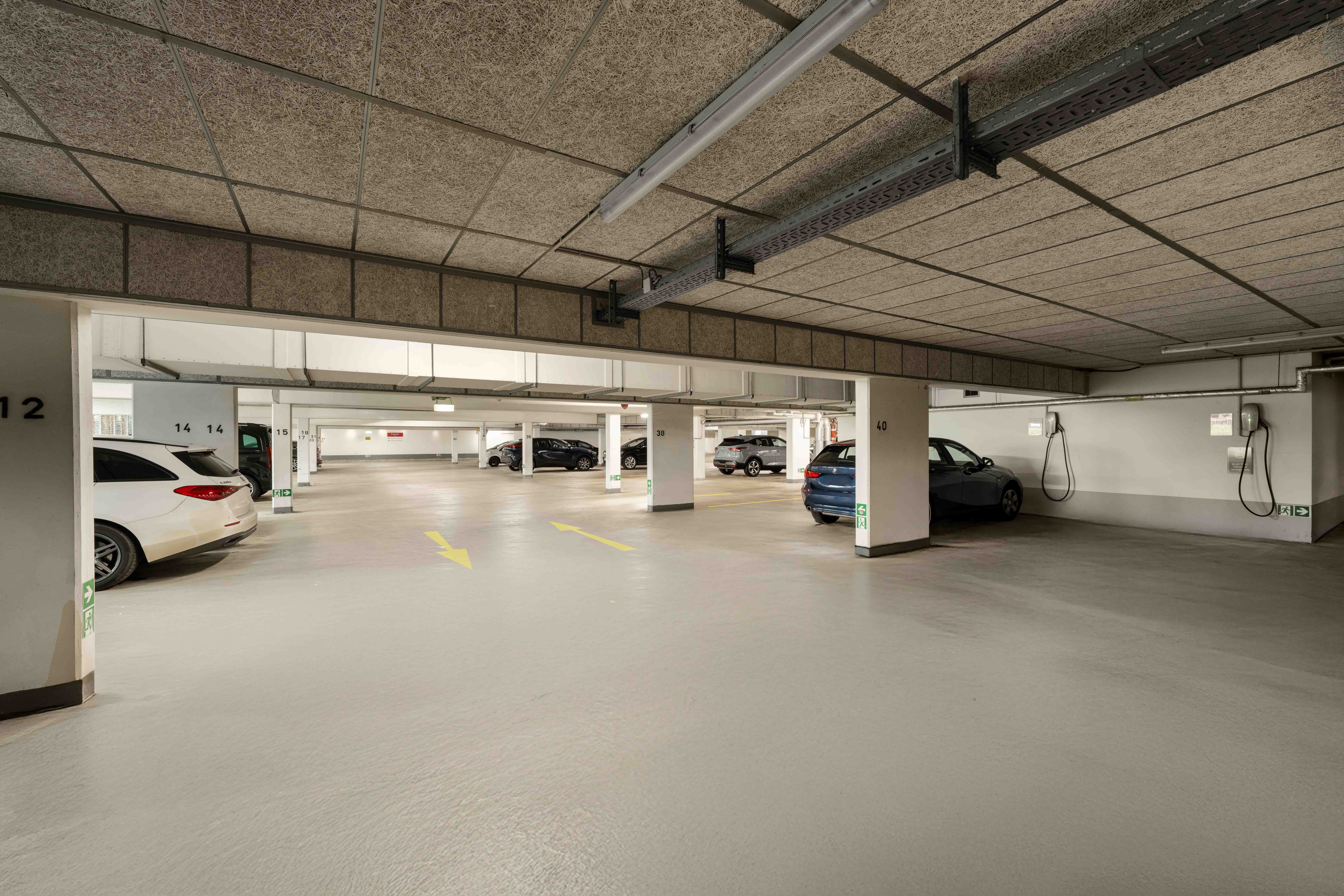 Ramada by Wyndham Essen Underground parking garage with electric vehicle charging stations