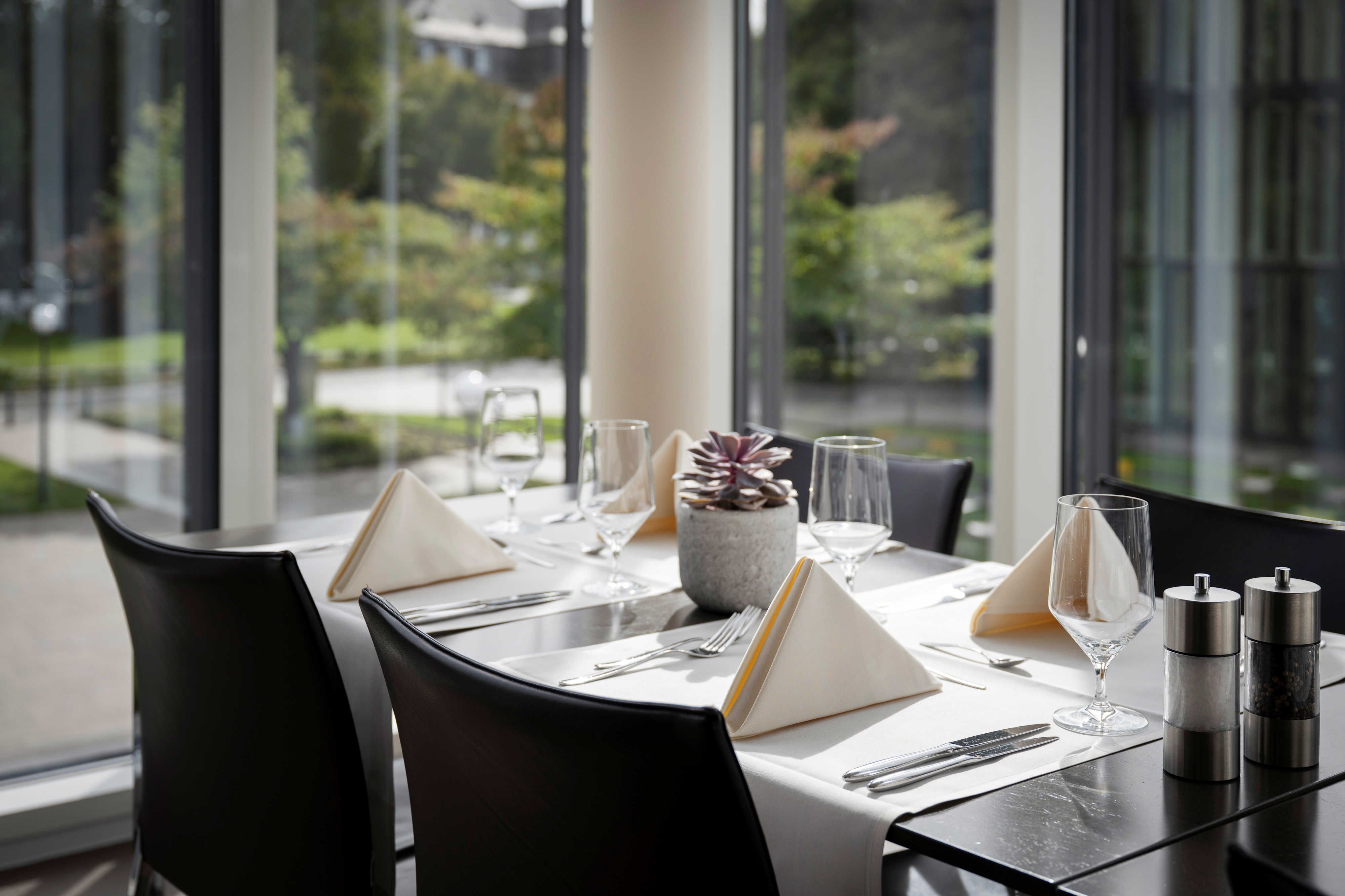 Restaurant overlooking the campus