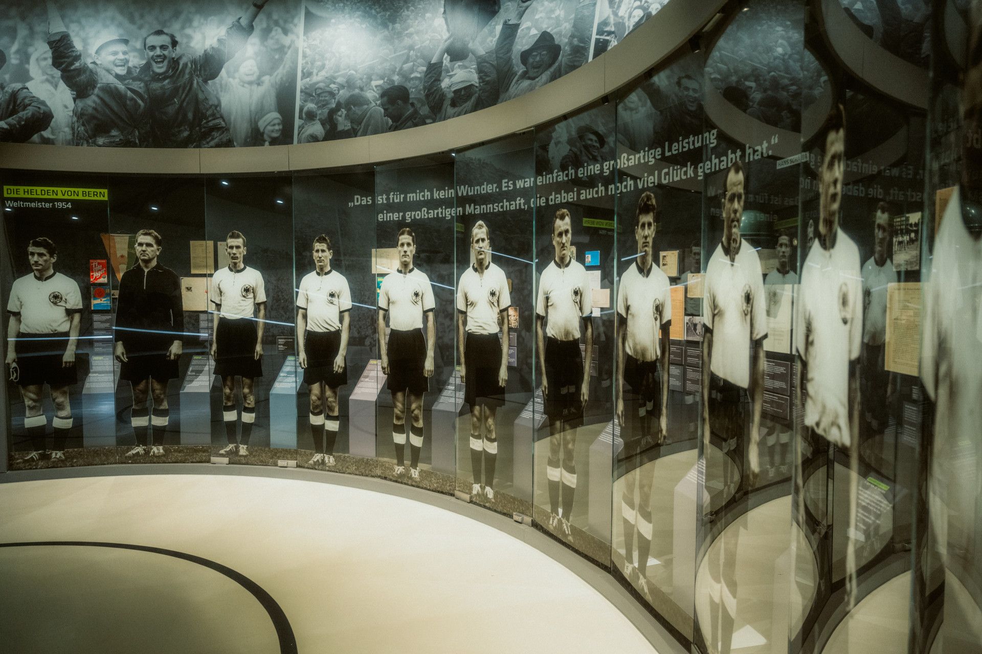 Display of the 1954 World Cup team in the German Football Museum in Dortmund, Ruhr Area