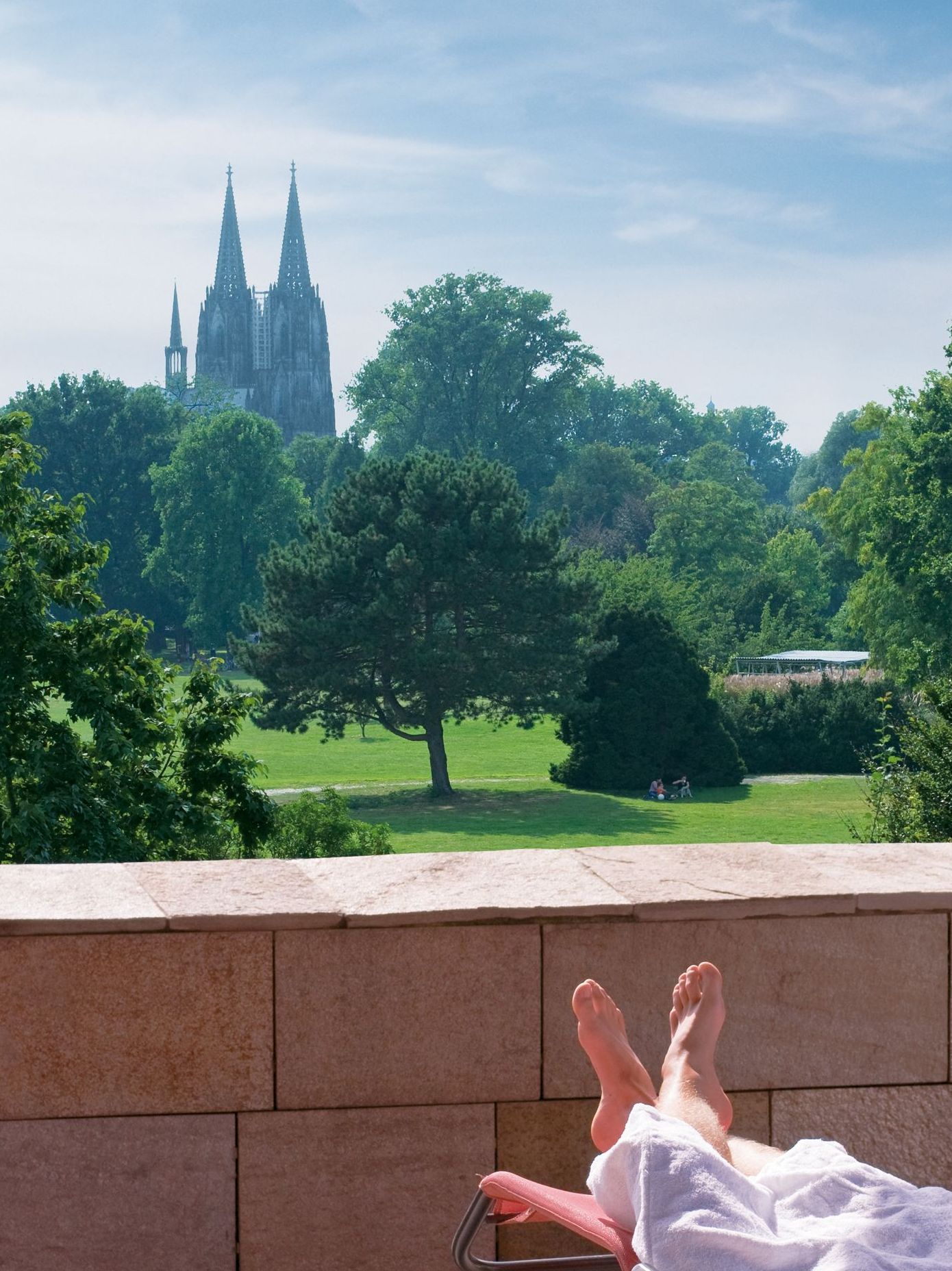 Terrace with view of the cathedral, Claudius Therme
