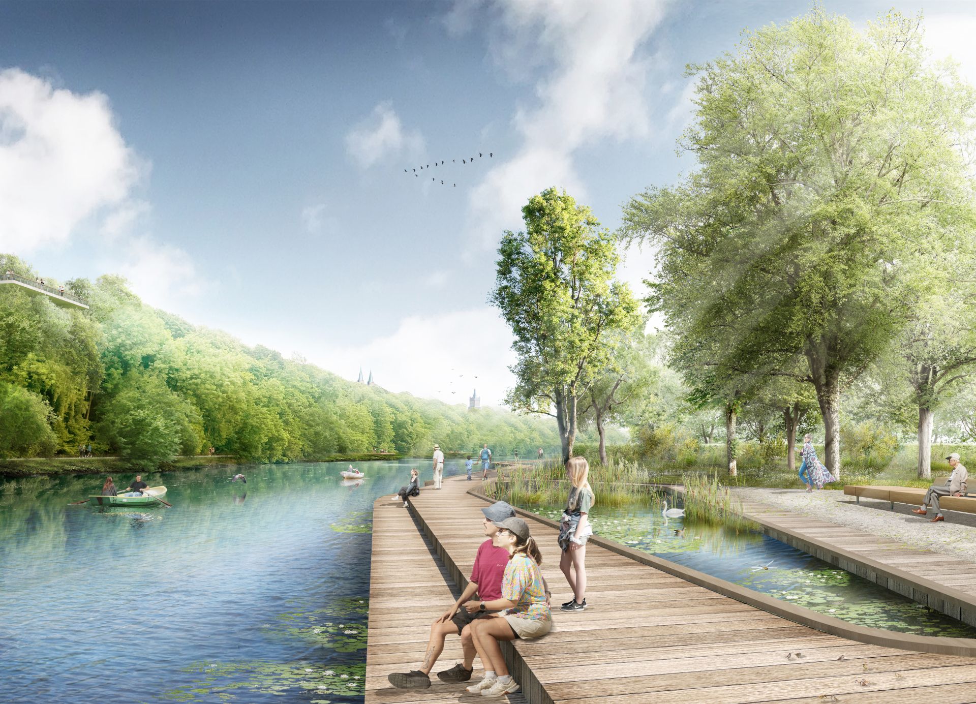 The water bridge at Kermisdahl is an artificial footbridge with impressive views