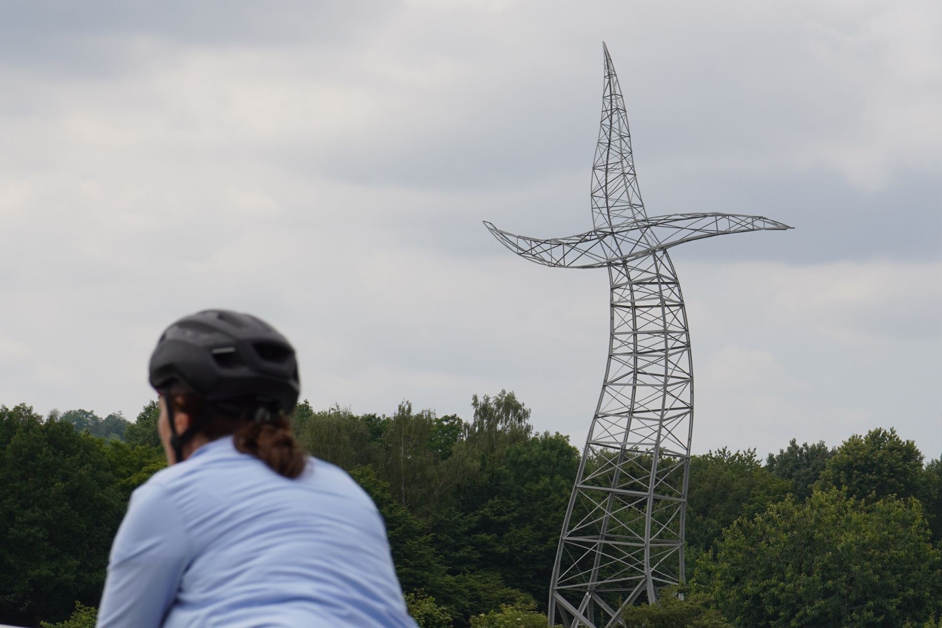 The Zauberlehrling, also known as the Dancing Electricity Pylon, is located in Oberhausen