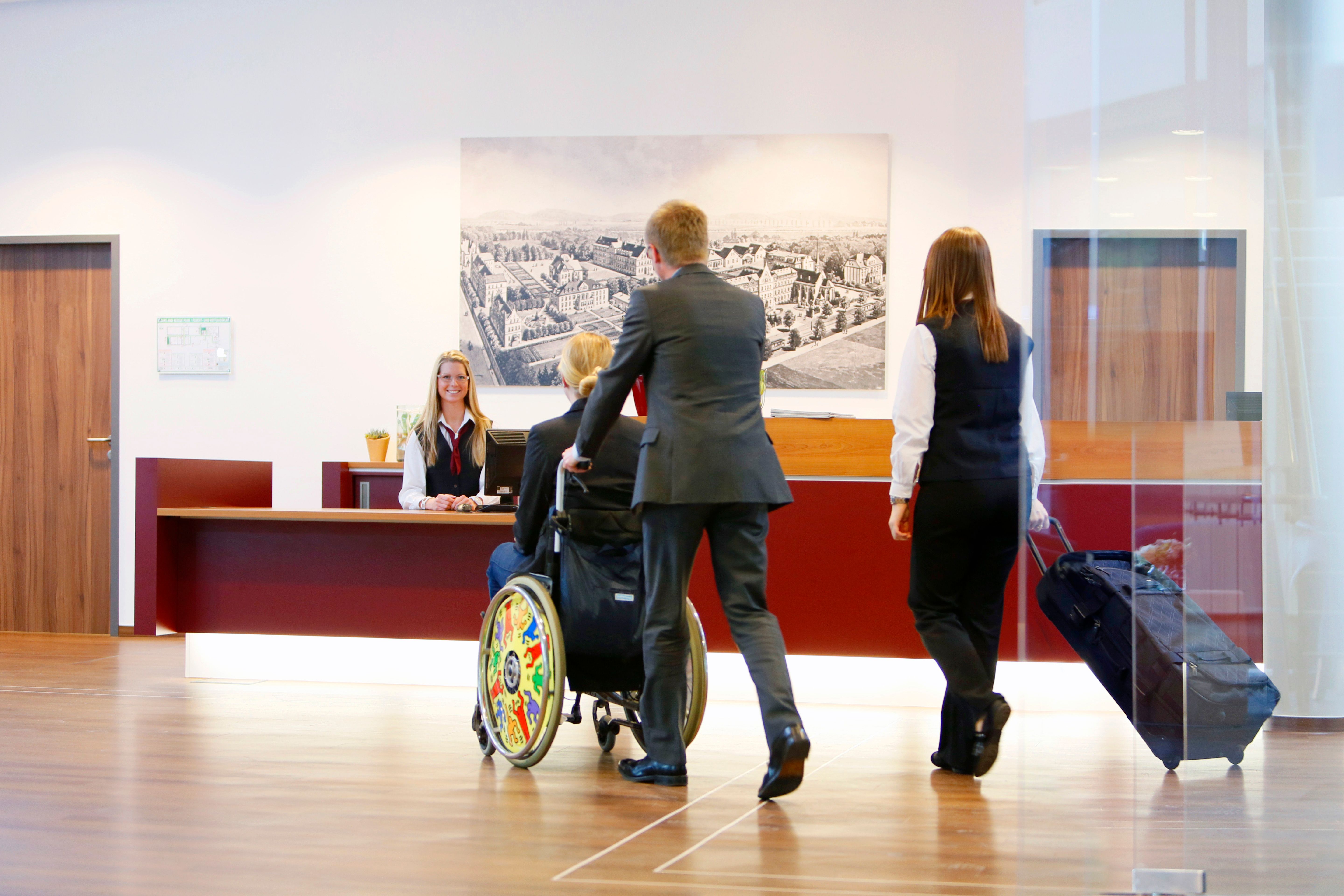Reception barrier-free