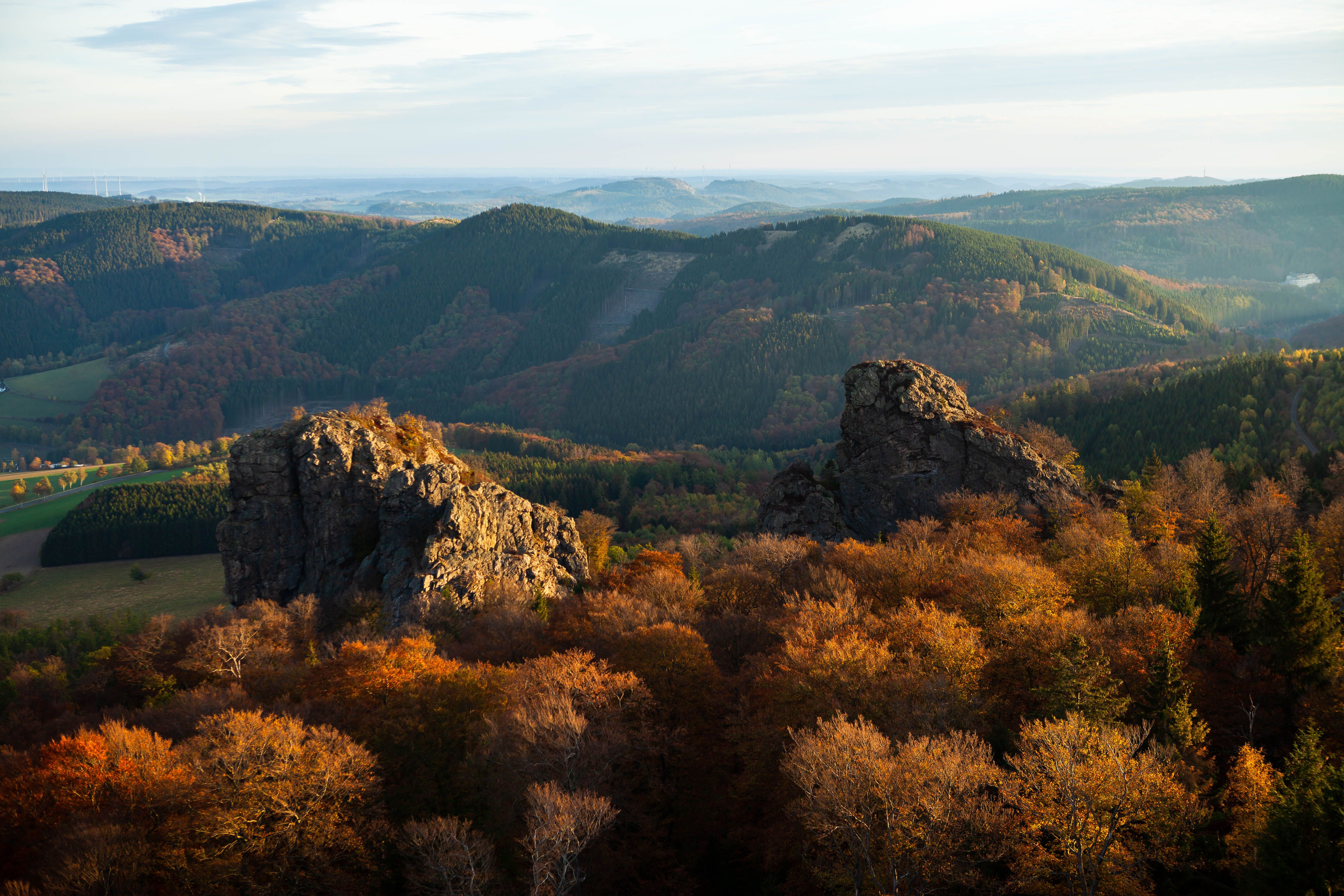 Rocks in the autumnal Sauerland