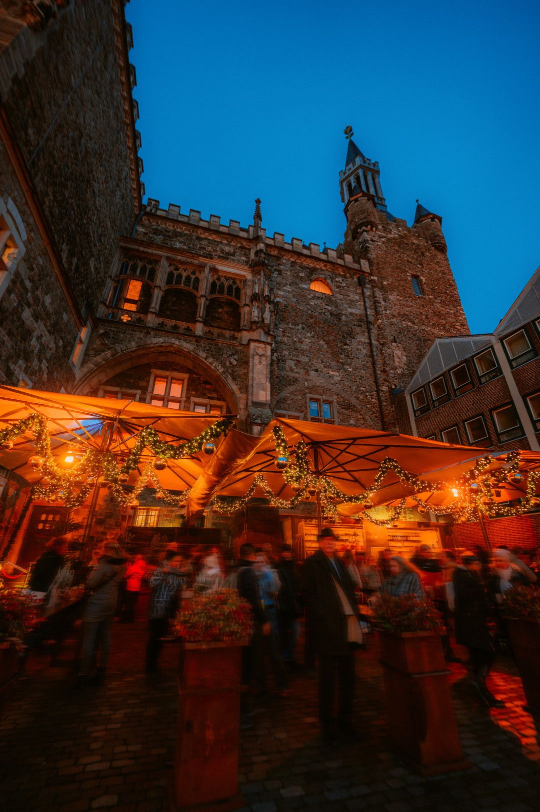 Town hall at the Aachen Christmas market