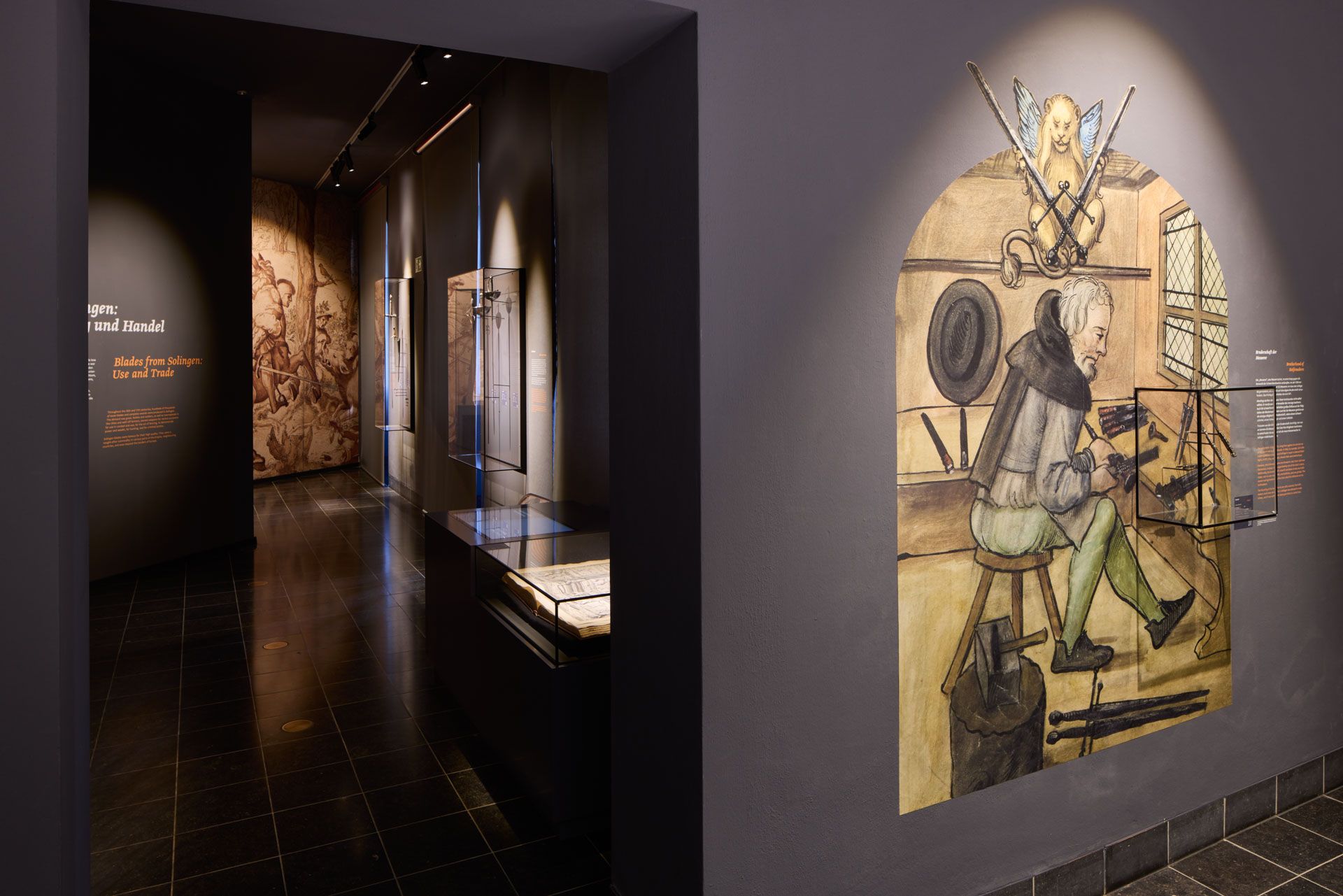 The German Blade Museum Solingen shows which work steps were necessary in the production of metal goods at different times