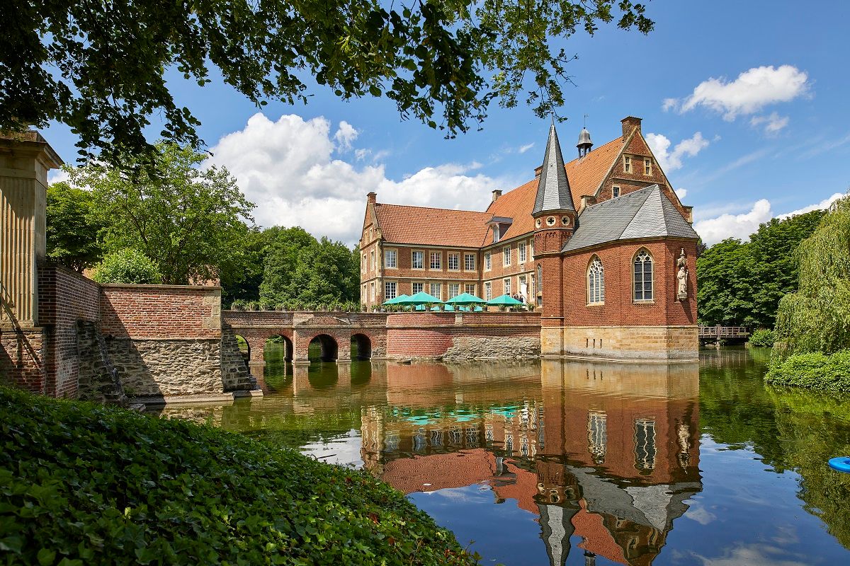 Castle reflected in the water