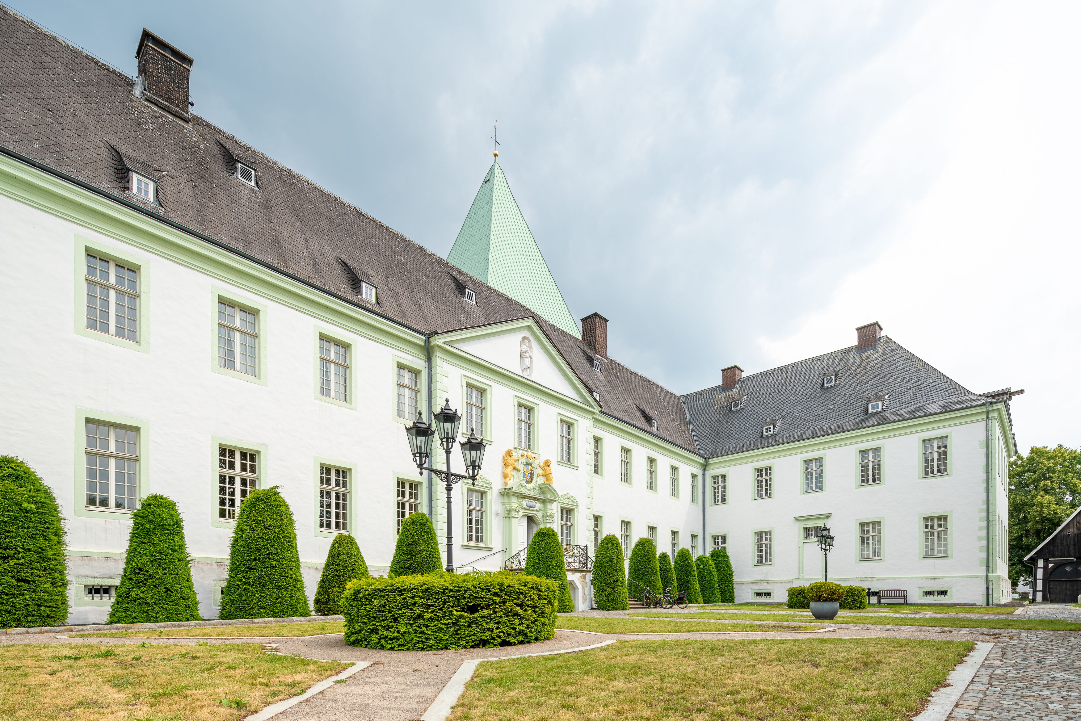 In the former Benedictine abbey, guests encounter a multifaceted monastic history and world-class art