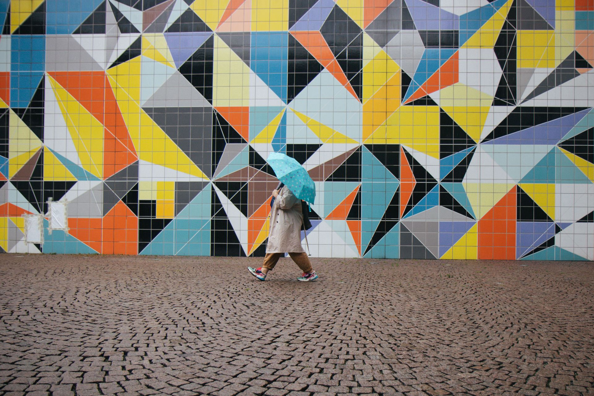 Sarah Morris Wand-Mosaik