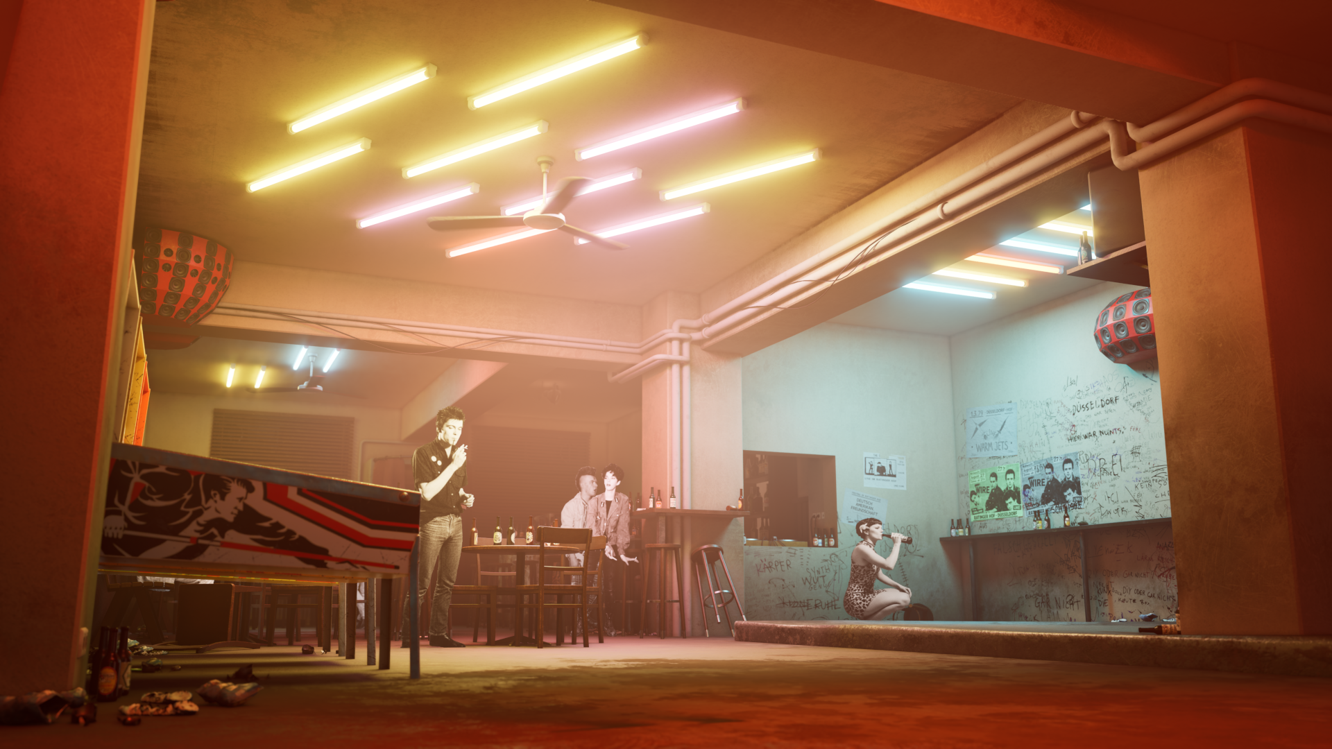 Through a virtual reality experience, visitors can immerse themselves directly in the atmosphere of the punk era