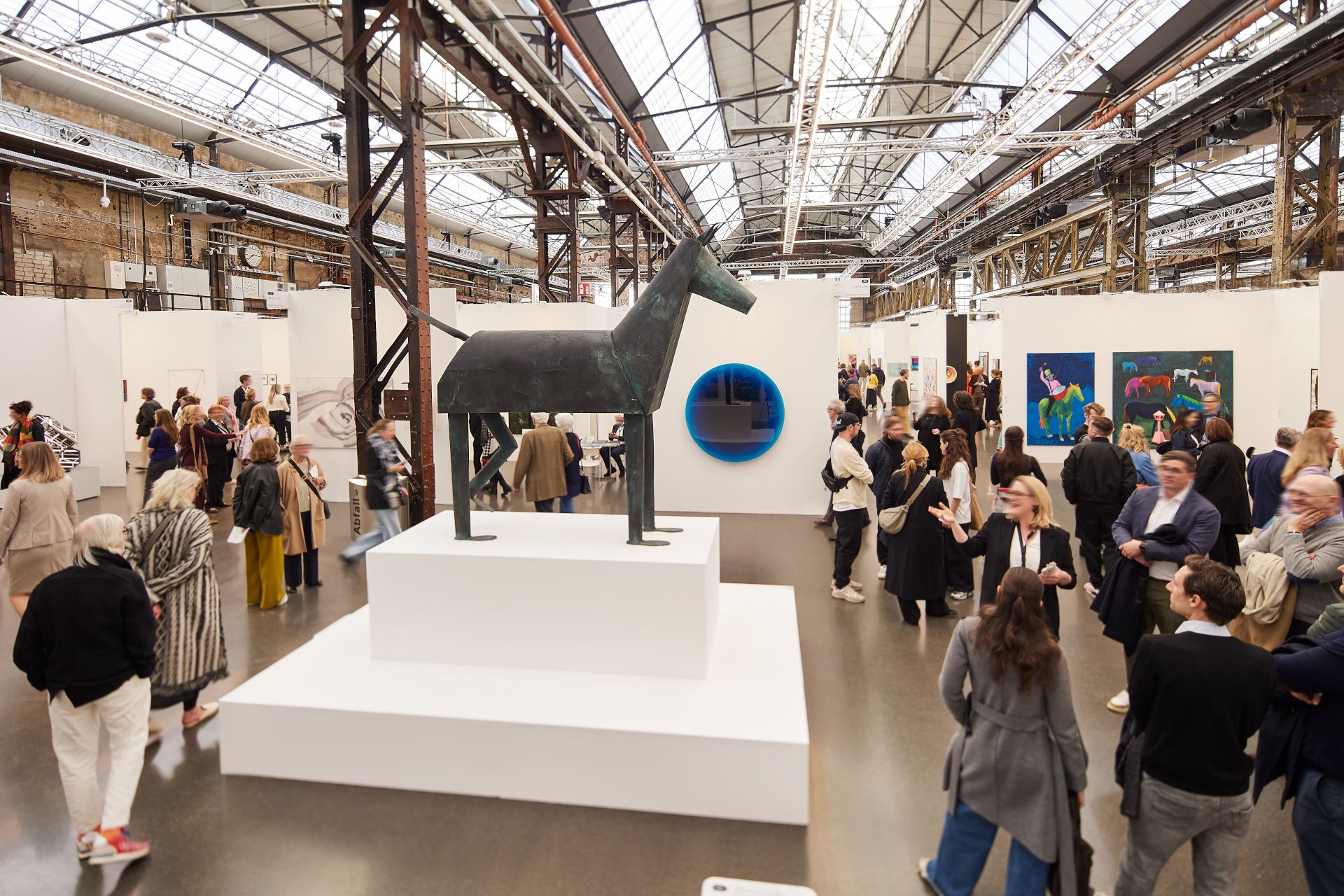 Special exhibits like this horse sculpture are given a special display area at Art Düsseldorf