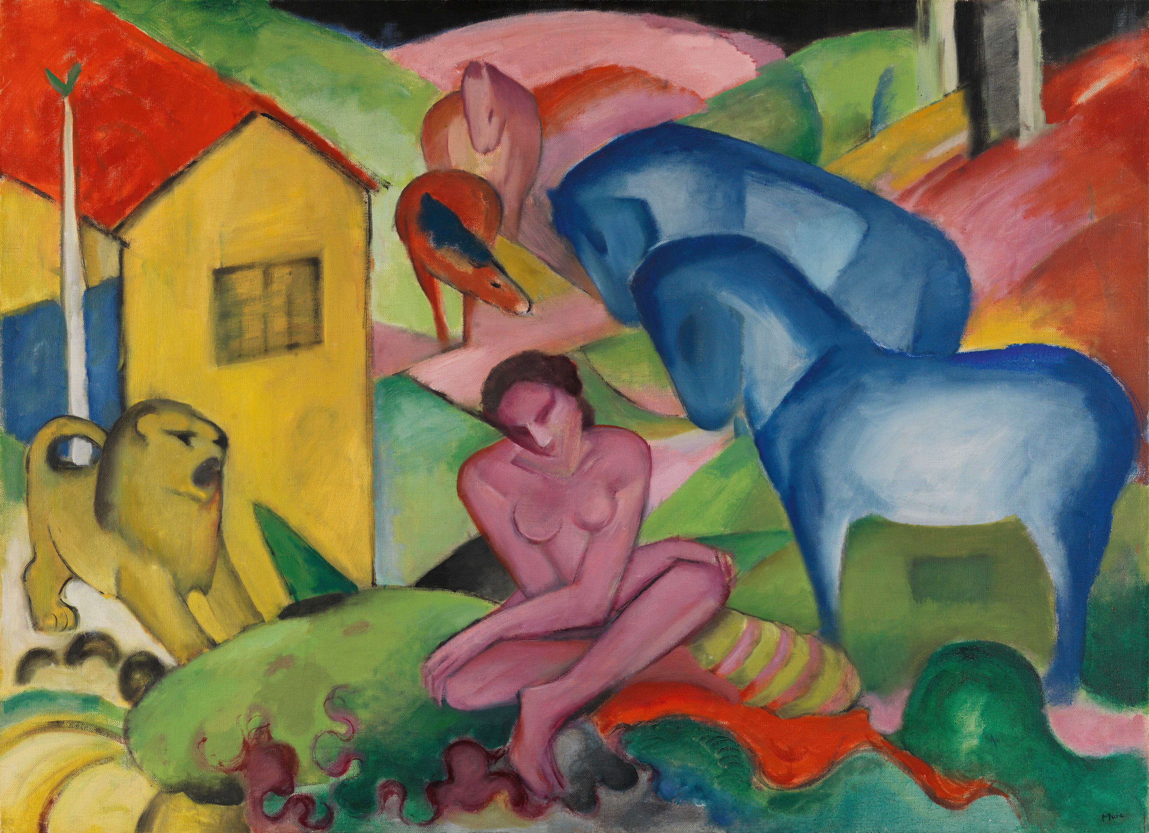 Franz Marc, *The Dream*, 1912, oil on canvas, 100.5 × 135.5 cm