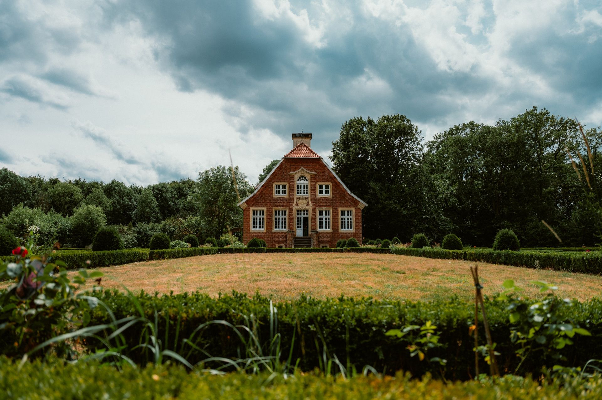 Front view of Haus Rüschhaus in Münsterland