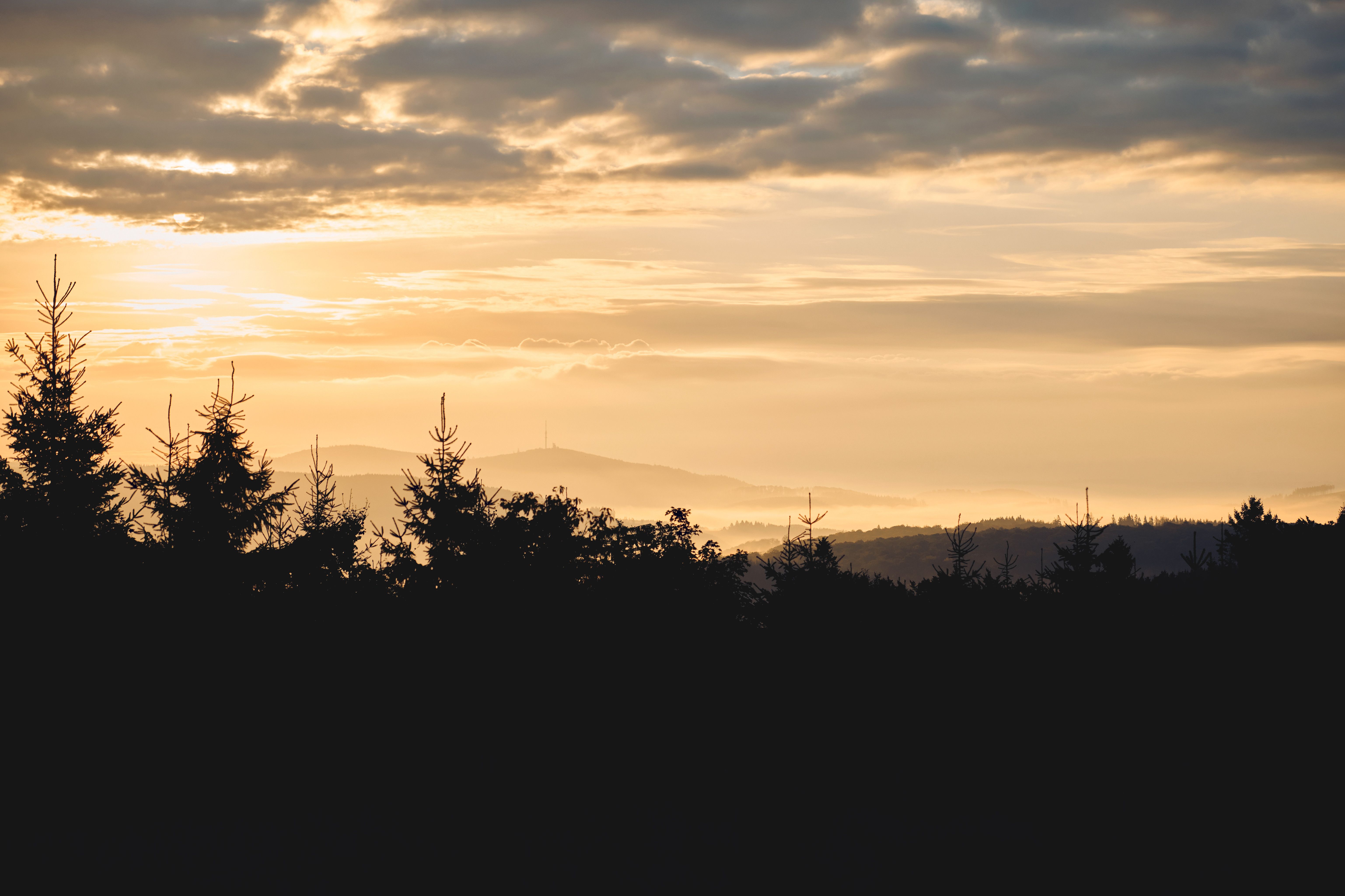 Sauerland hiking villages at sunset