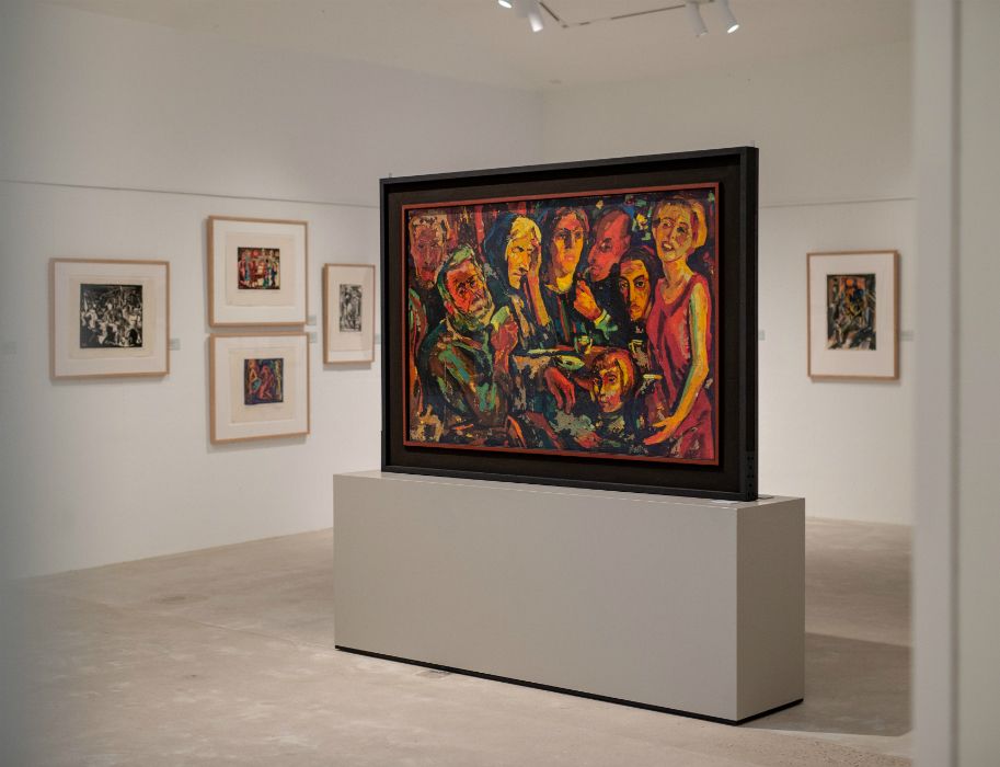 The exhibition rooms pay tribute to Peter August Böckstiegel's extensive work.