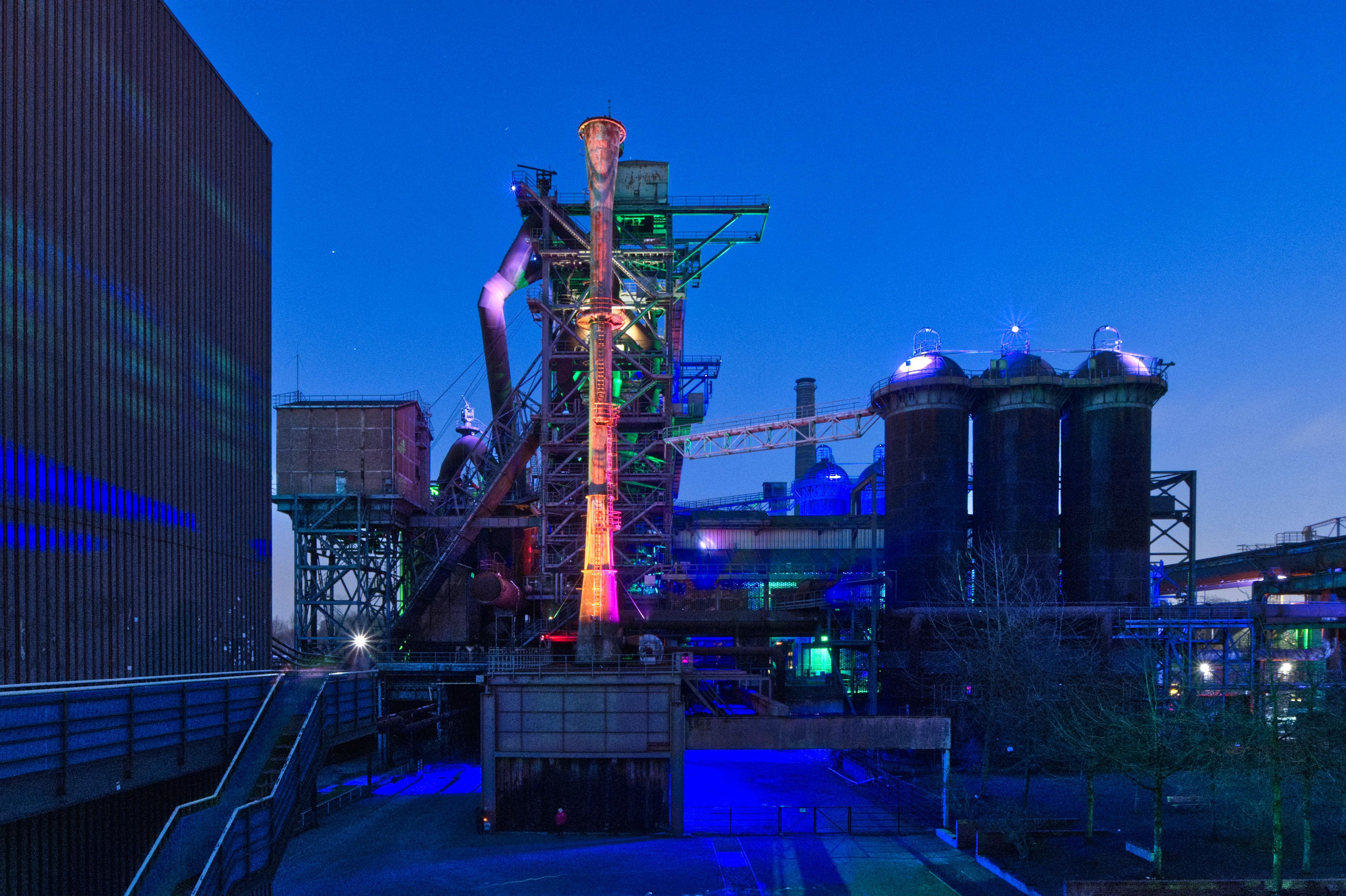 Landschaftspark Duisburg-Nord light installation blast furnace 2, Duisburg