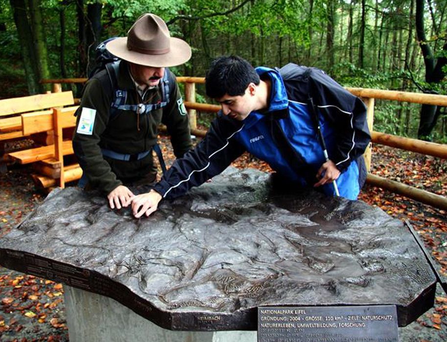 Terrain model to see, feel and touch.