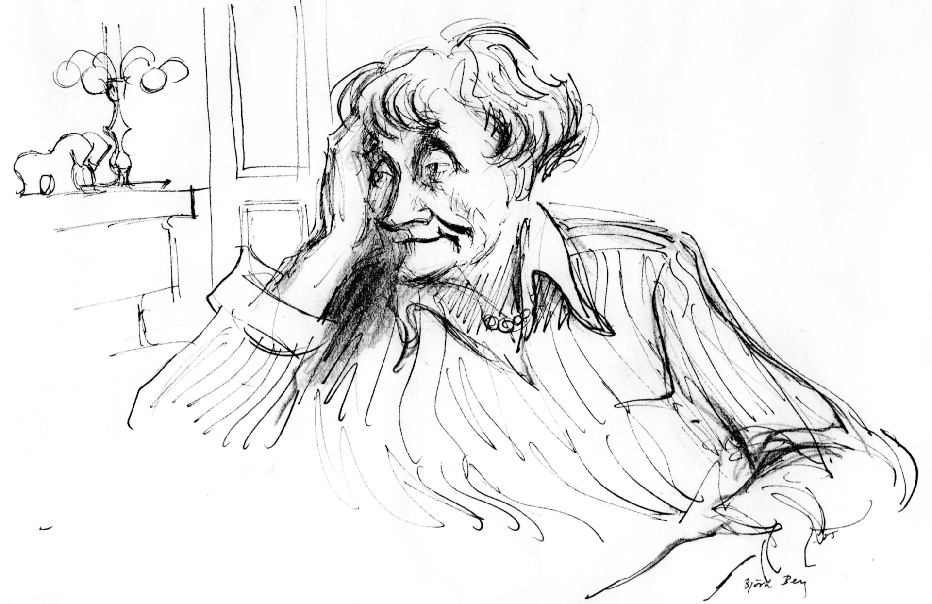 Björn Berg, Portrait of Astrid Lindgren, 1985