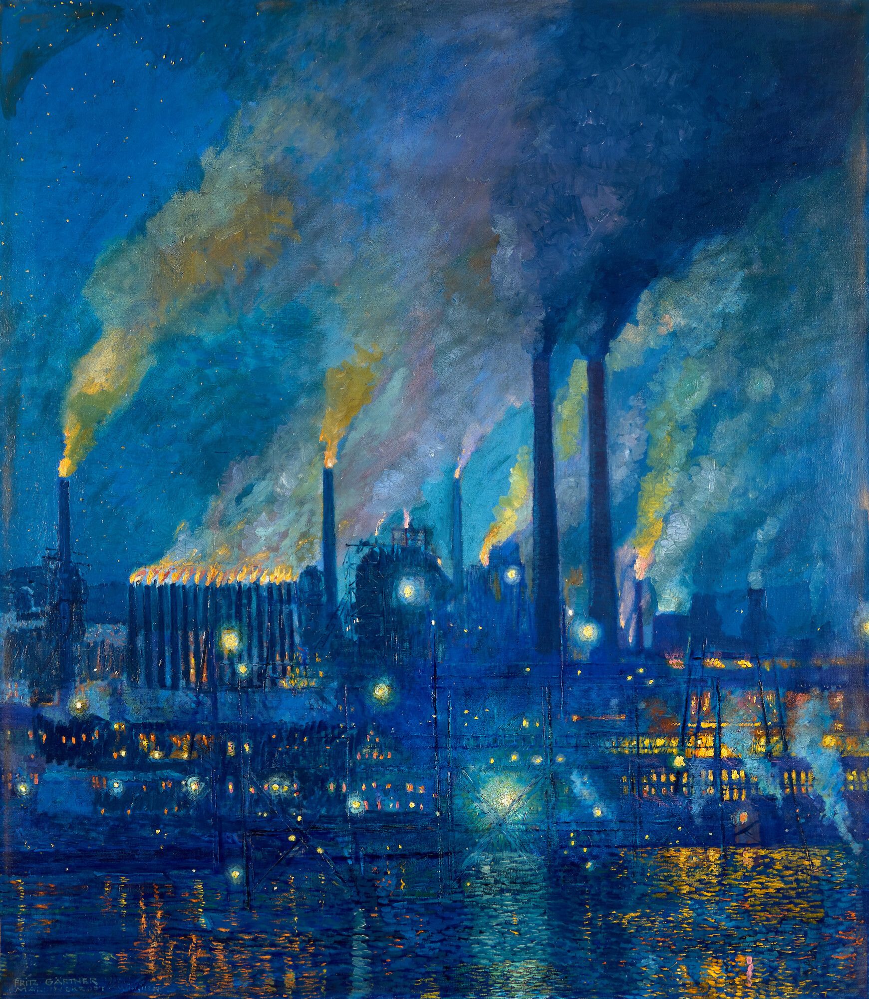Fritz Gärtner: "Shining hour", oil on canvas, 1912