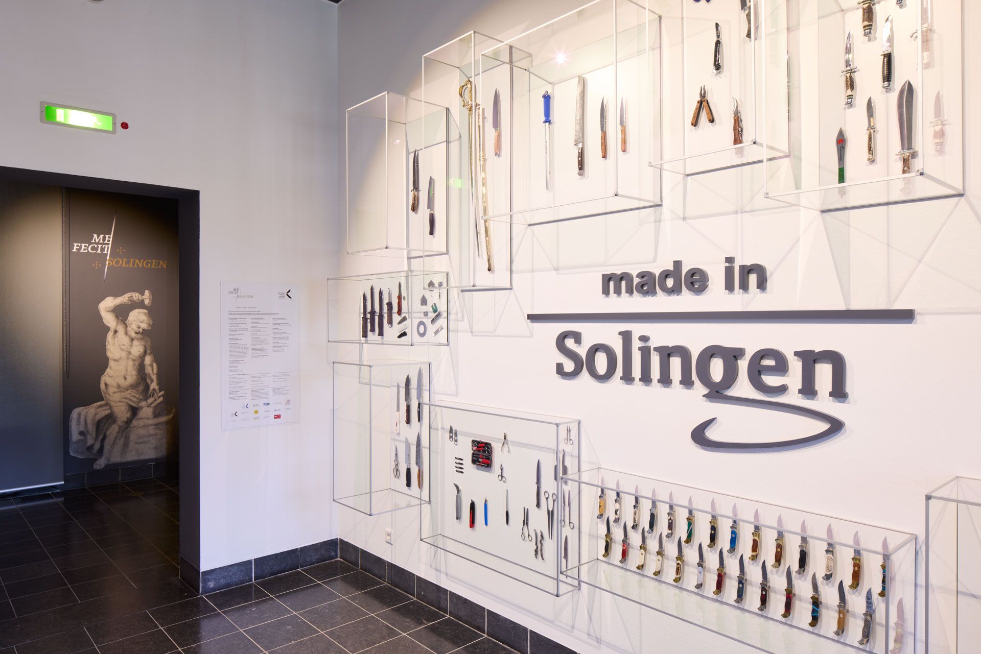 The German Blade Museum also shows which products come from world-famous Solingen companies such as Wüsthof, Herder (Windmühlenmesser), Güde or Zwilling