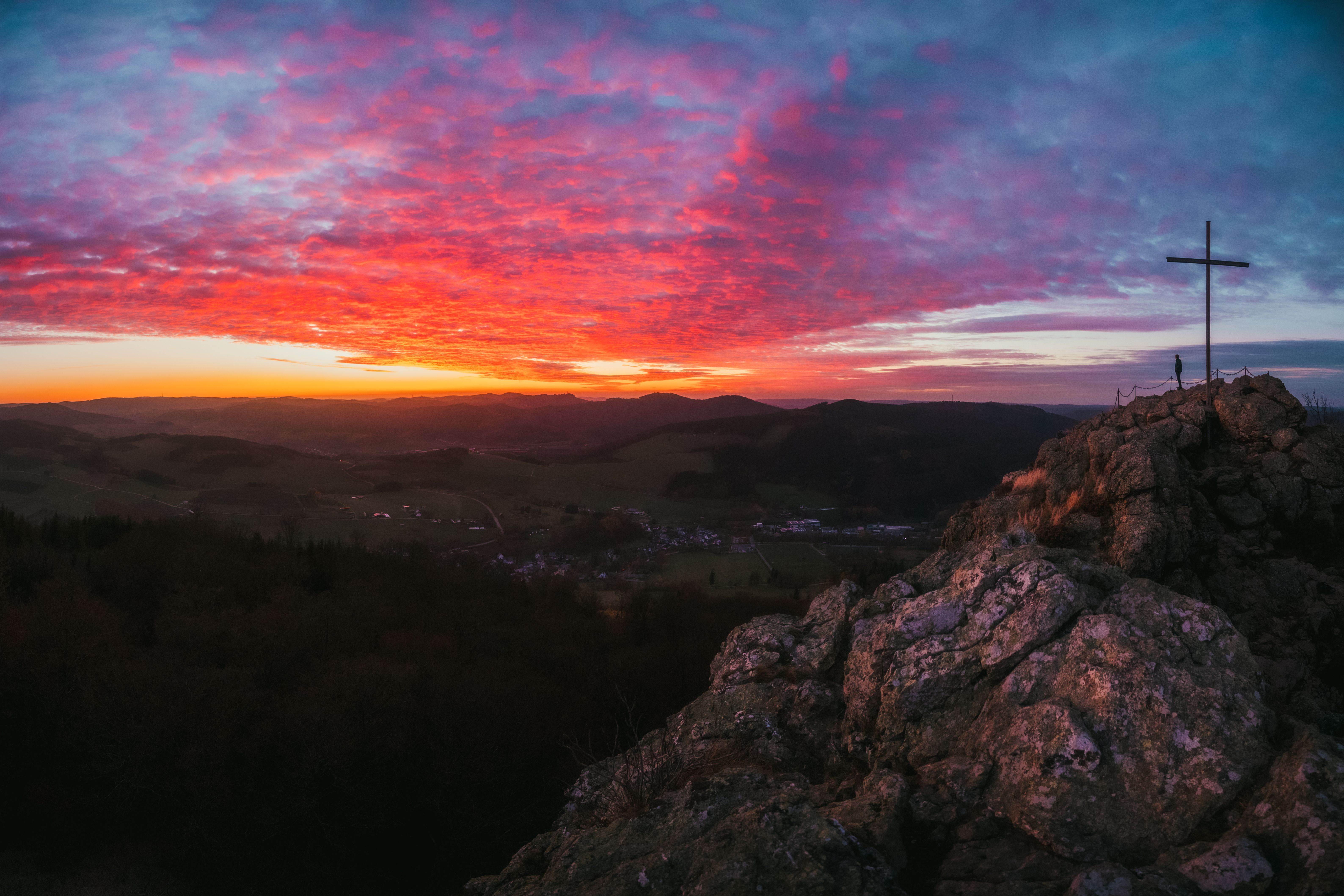 Bruchhauser Steine at sunrise