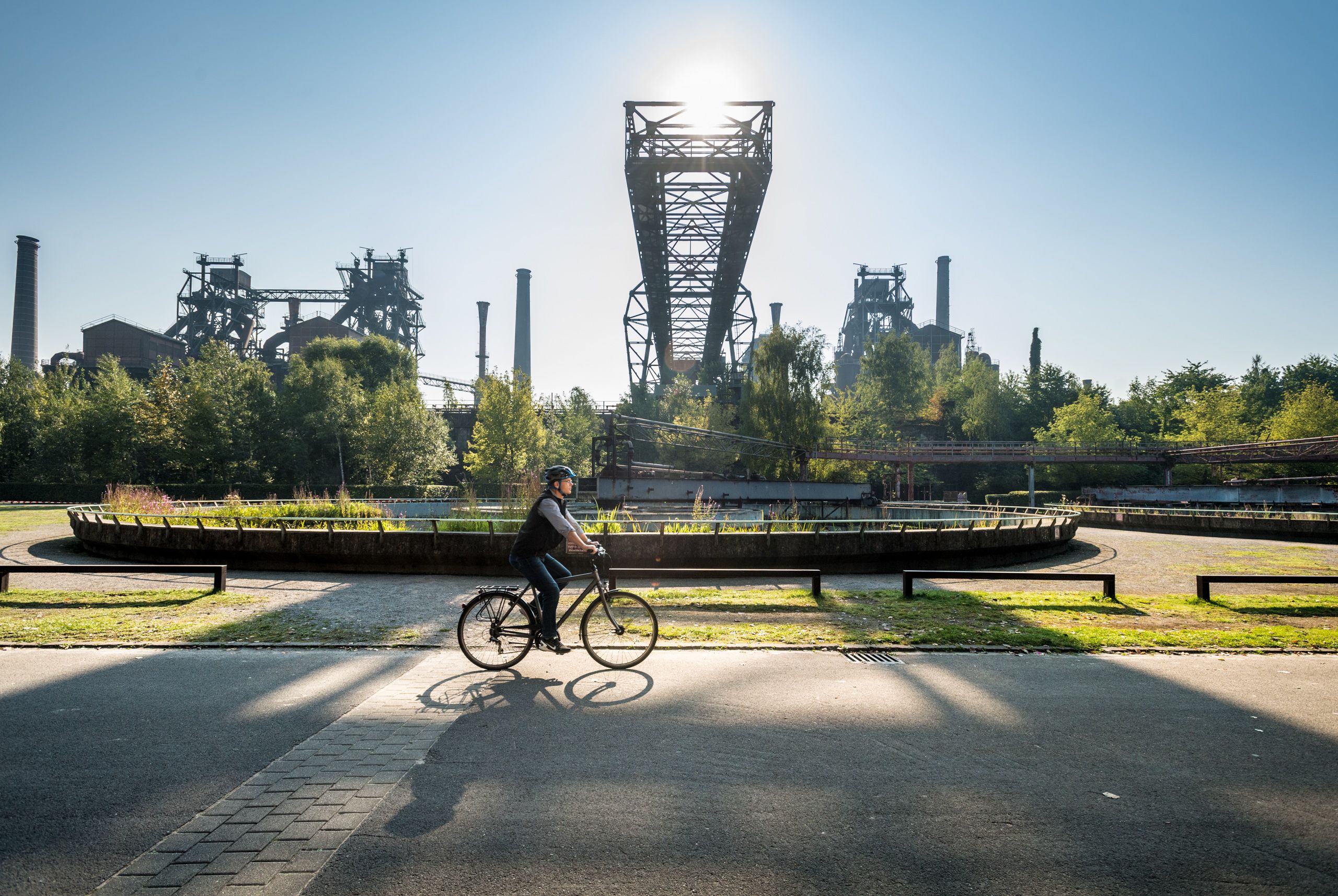 Rhine Cycle Route in Duisburg-Nord Landscape Park