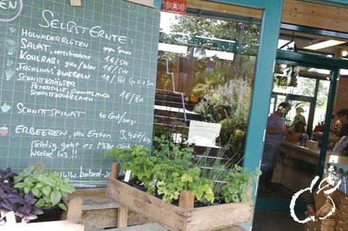 From May to October, the large natural garden invites guests to linger and harvest their own produce