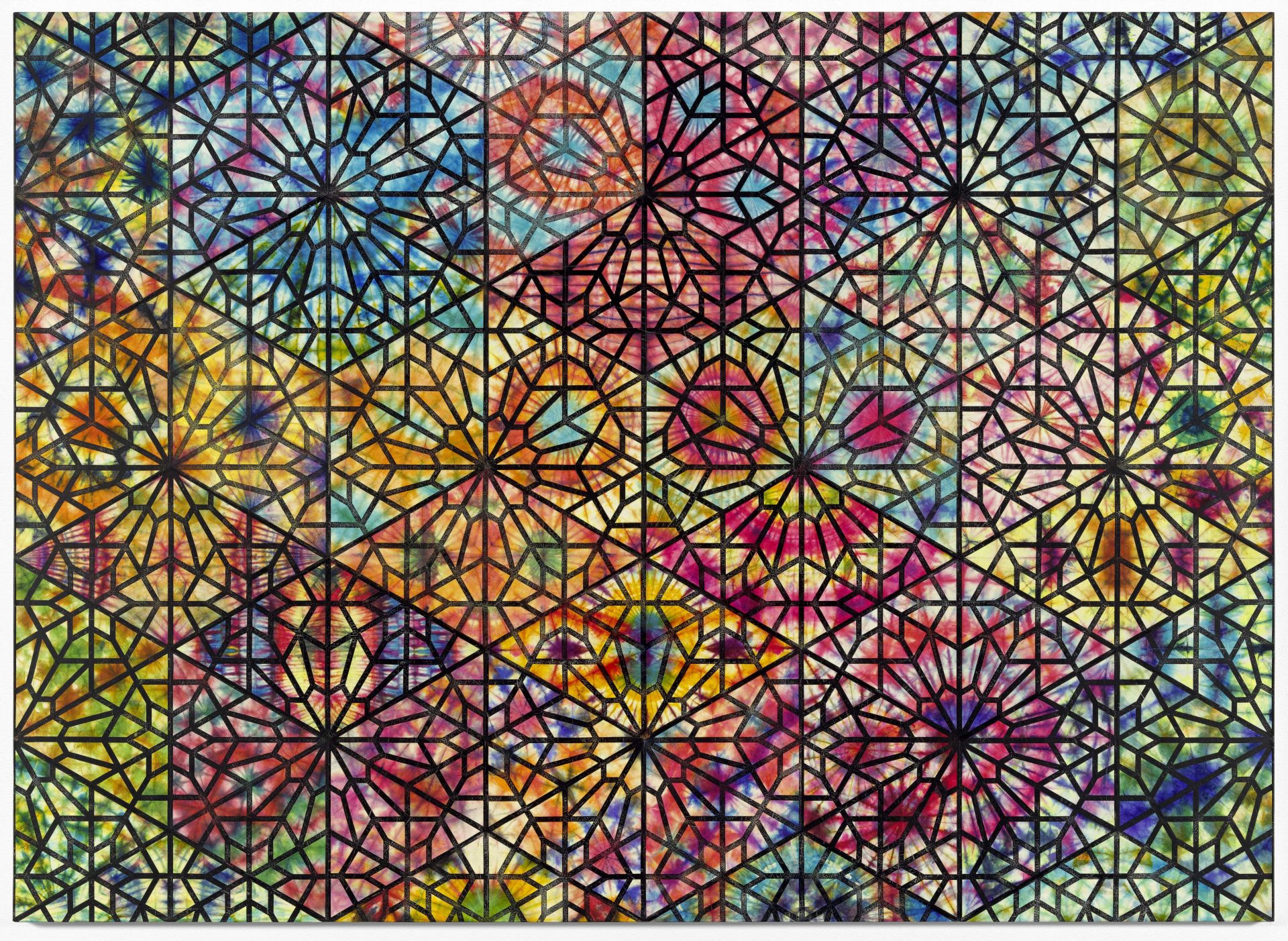 Philipp Taaffe, Cairene Window II, 2008, mixed media on canvas, 153.7 x 213.4 cm, Jablonka Collection