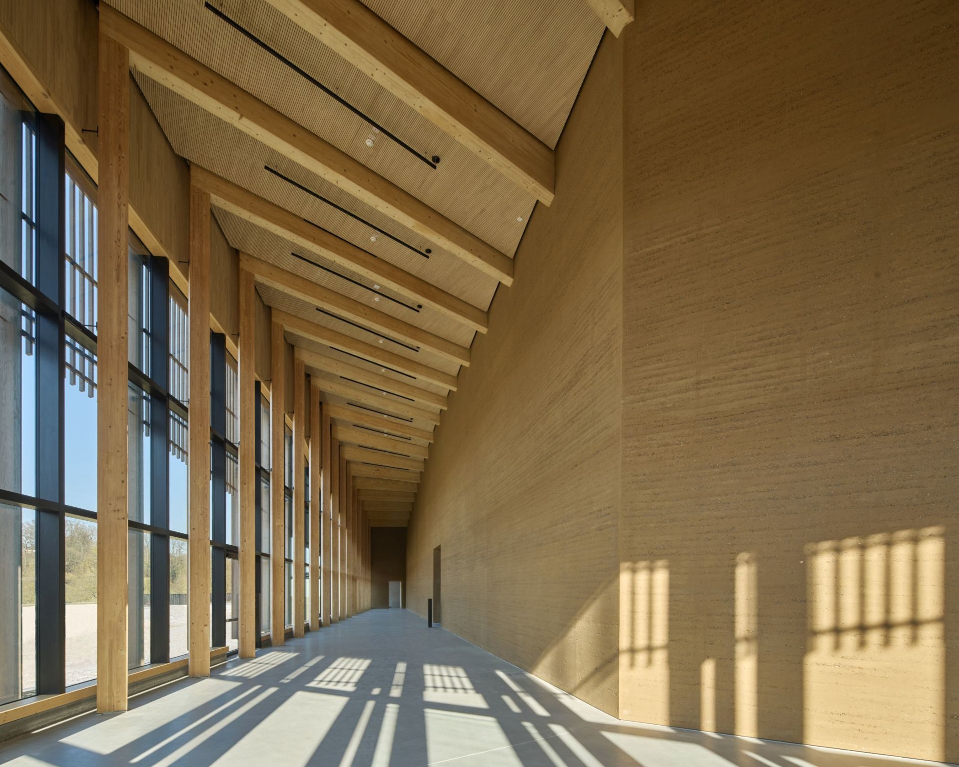Clay, wood, and concrete were used in a sustainable manner in the new forum of the LWL Museum in Hellerlecht