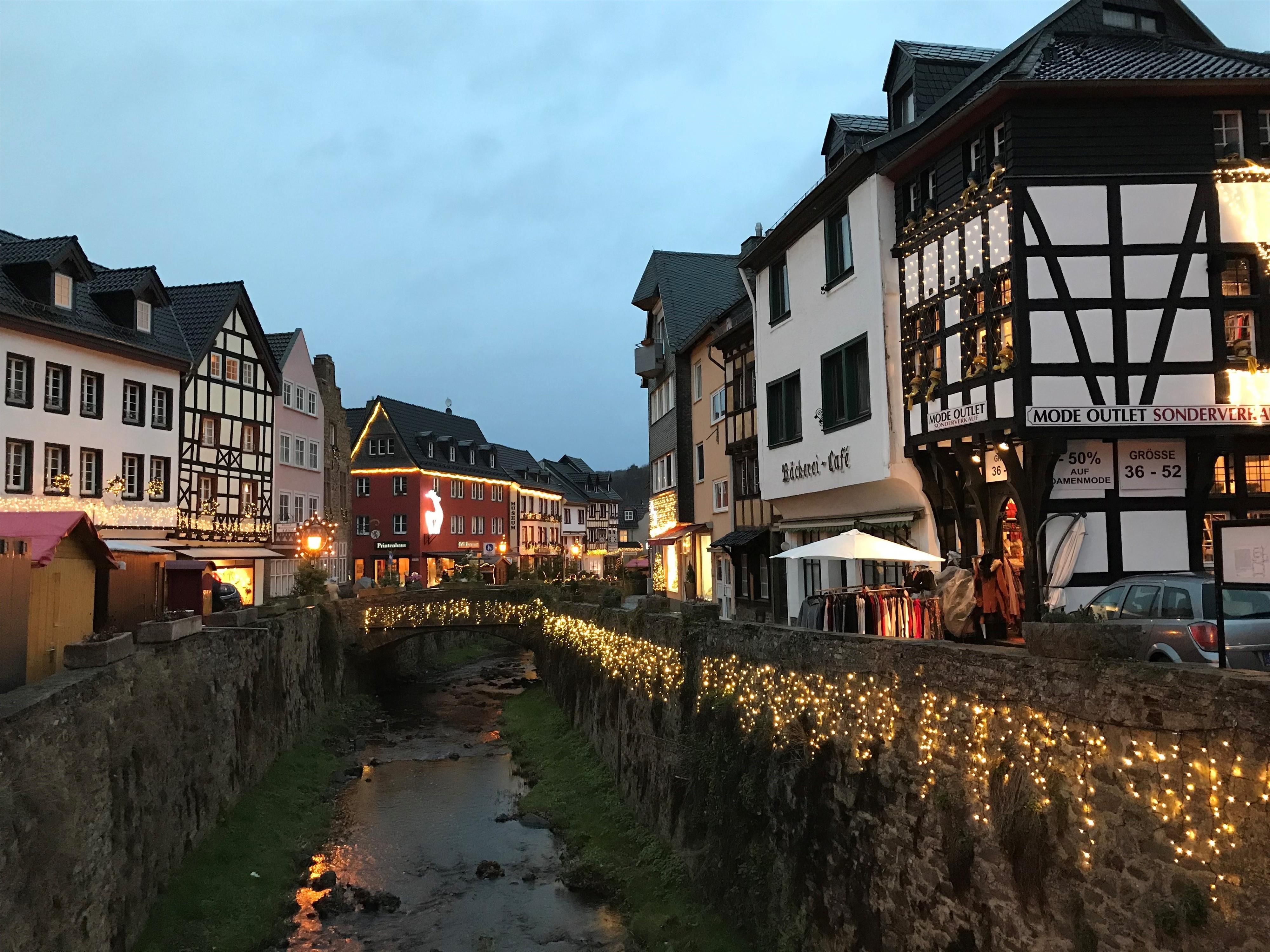 The historic old town of Bad Münstereifel bathed in light