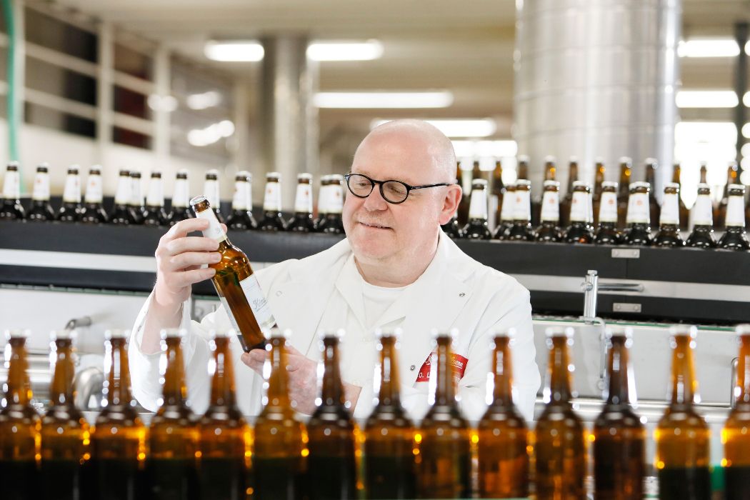 König-Brauerei's beer bottles are subjected to strict quality controls