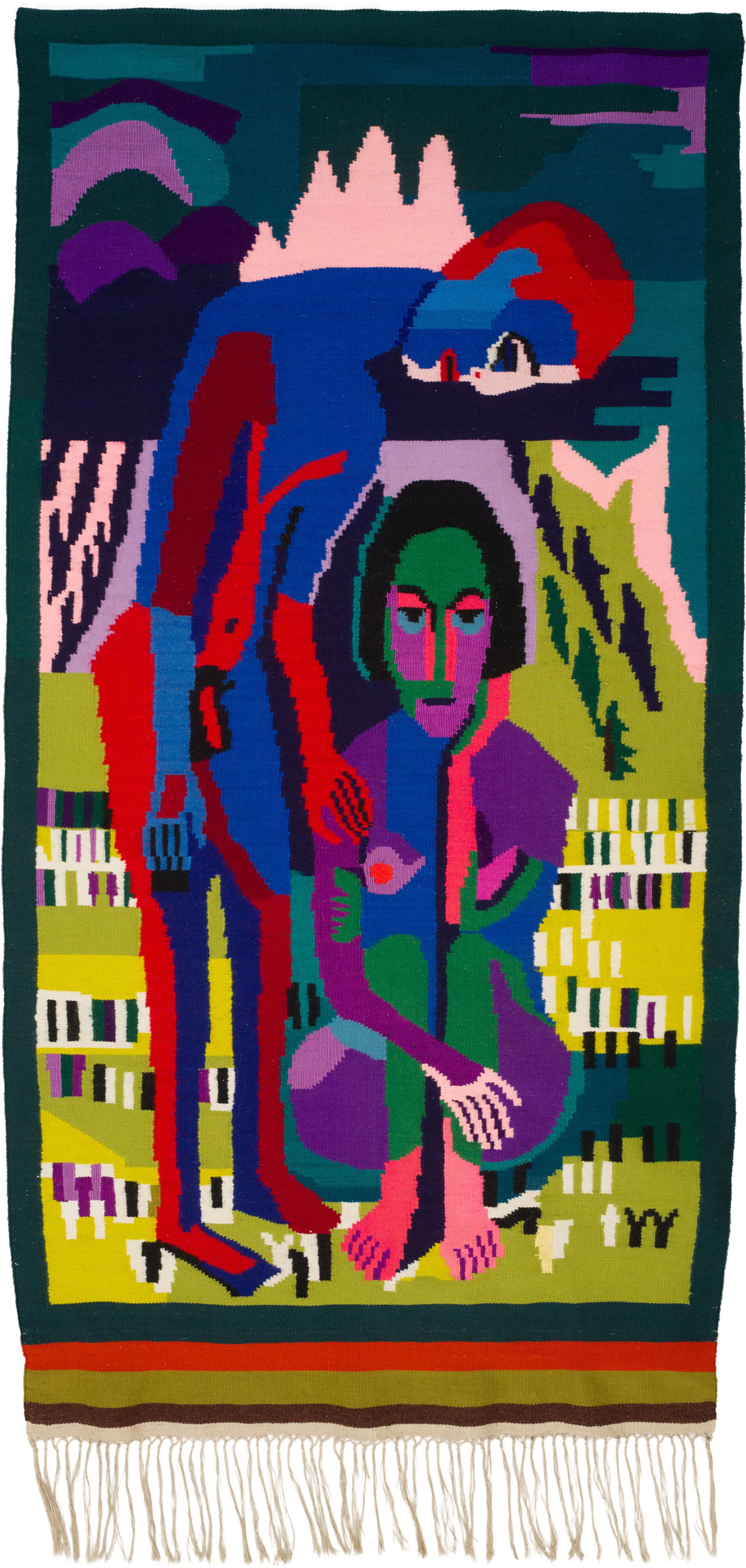 Lise Gujer, Black Spring, after 1954–1965, tapestry based on an oil painting by Ernst Ludwig Kirchner, Brücke Museum, Karl and Emy Schmidt-Rottluff Foundation