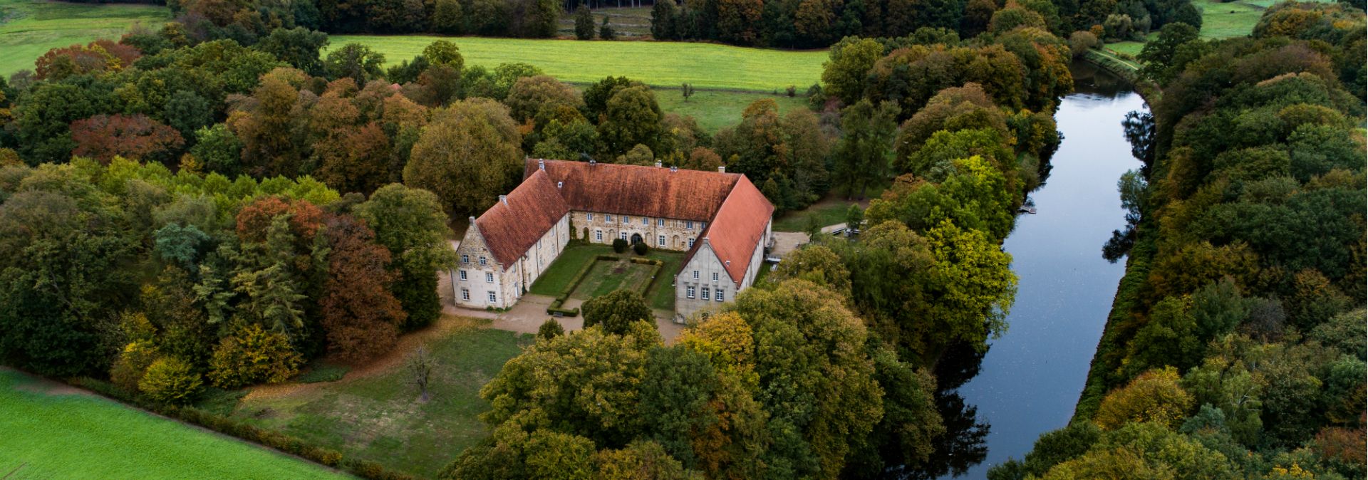 The monastery complex in Rheine in the Münsterland region, directly on the banks of the River Ems