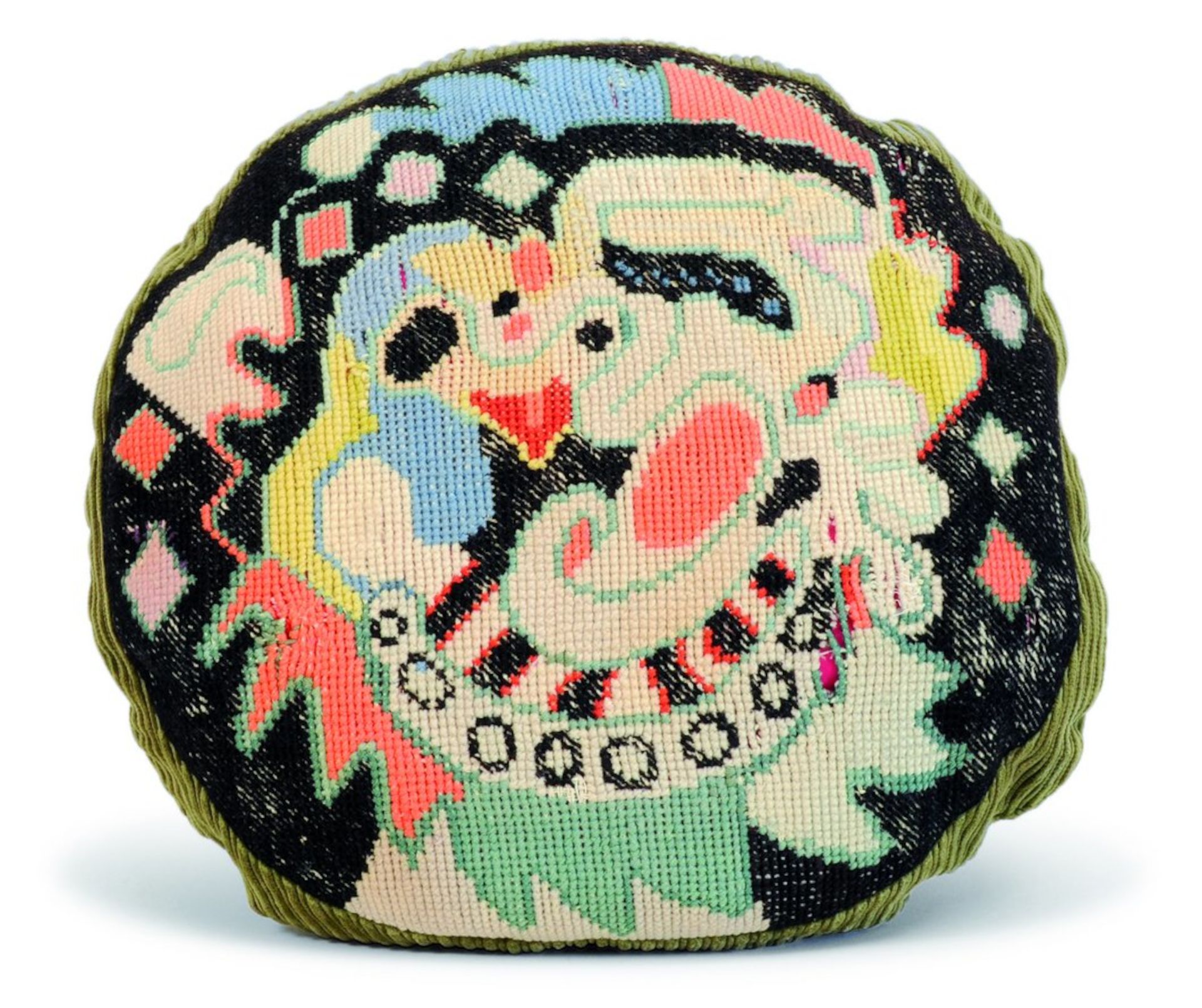 August Macke and Elisabeth Macke Abstract Pattern III, 1913-14 Wool yarn on canvas, diameter 39 cm