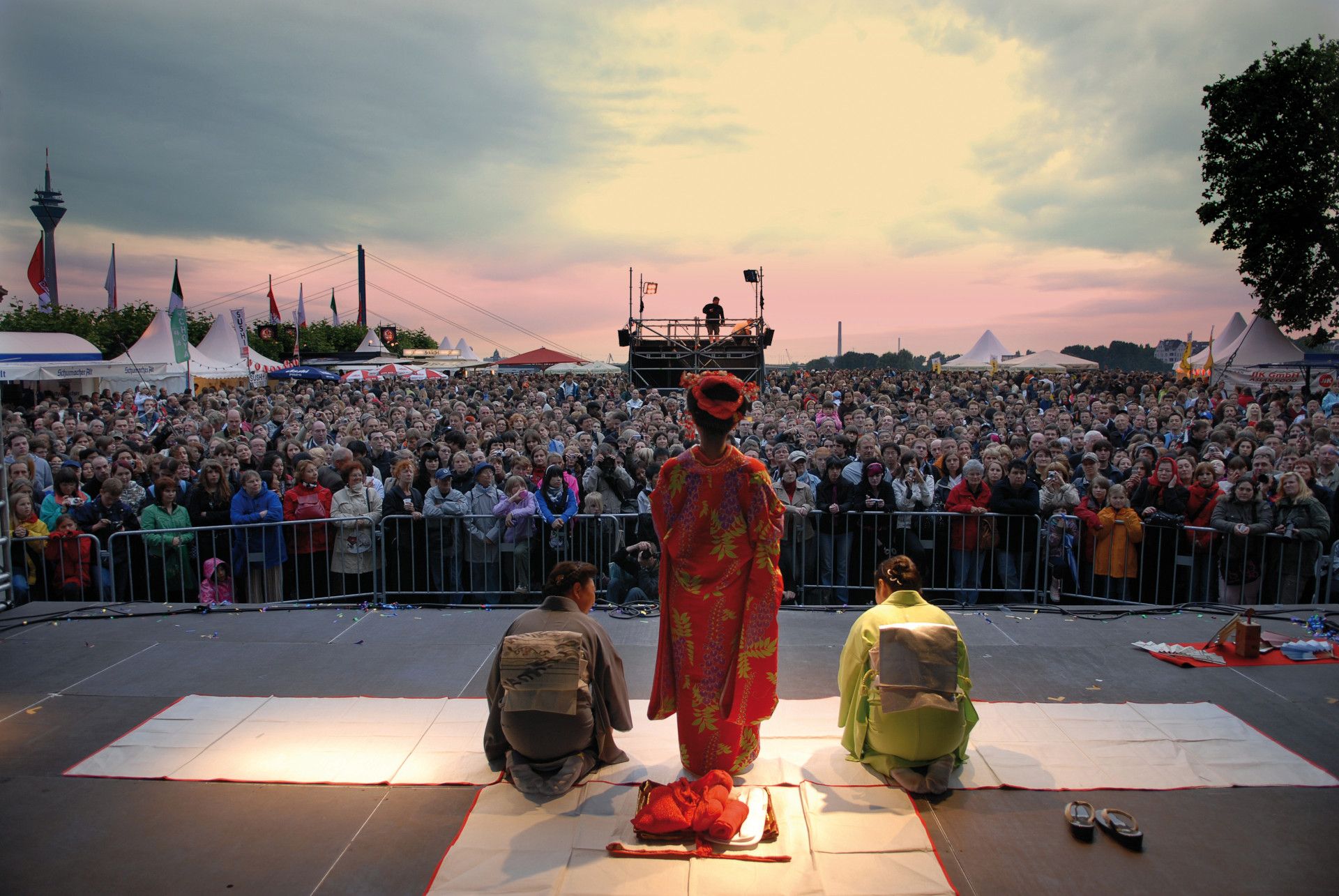 Stage with performers and audience on Japan Day Düsseldorf