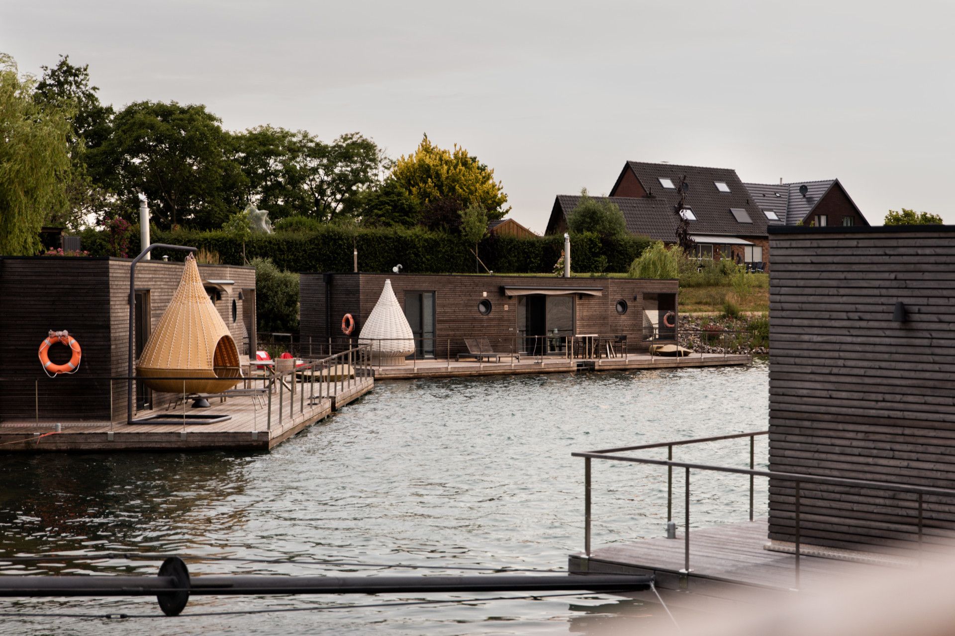 Houseboats on the Diersfordter Waldsee
