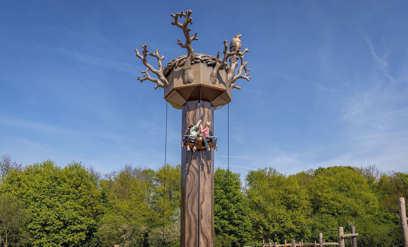 Eagle tower in the AbenteuerAlm in Alpenpark Neuss
