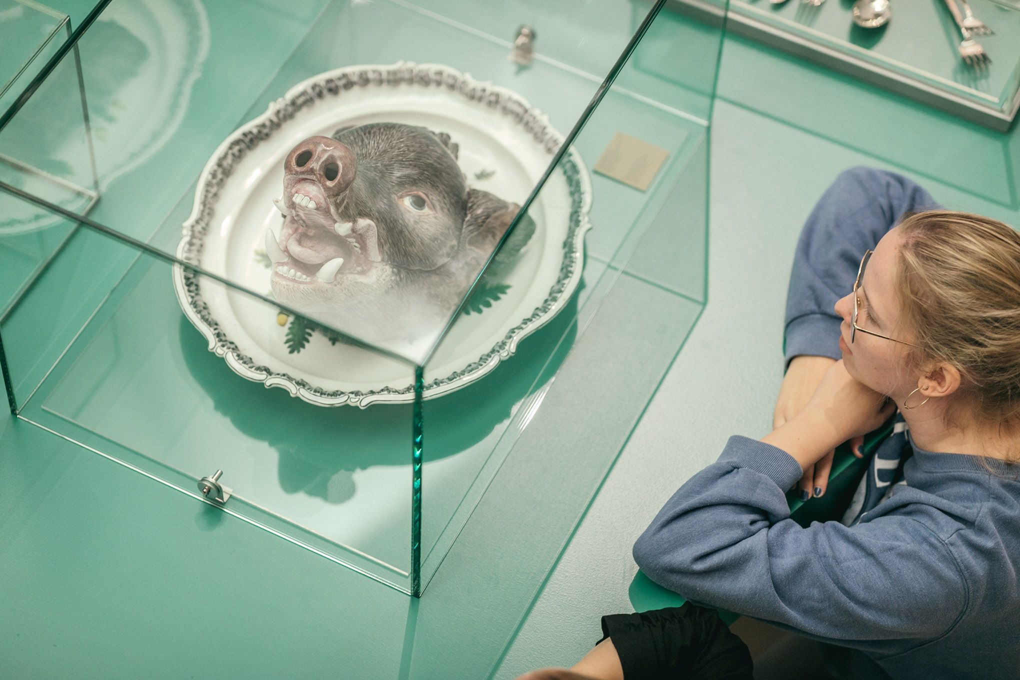 Tureen in the shape of a boar's head