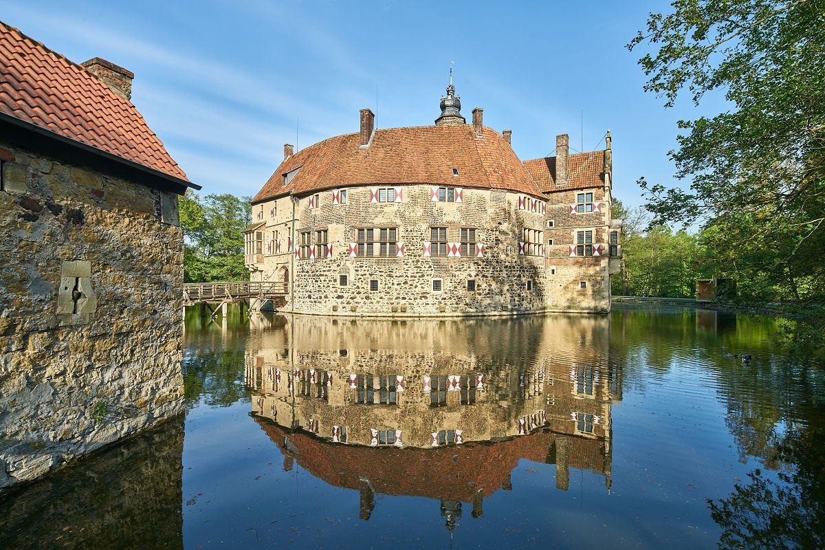 Medieval moated castle