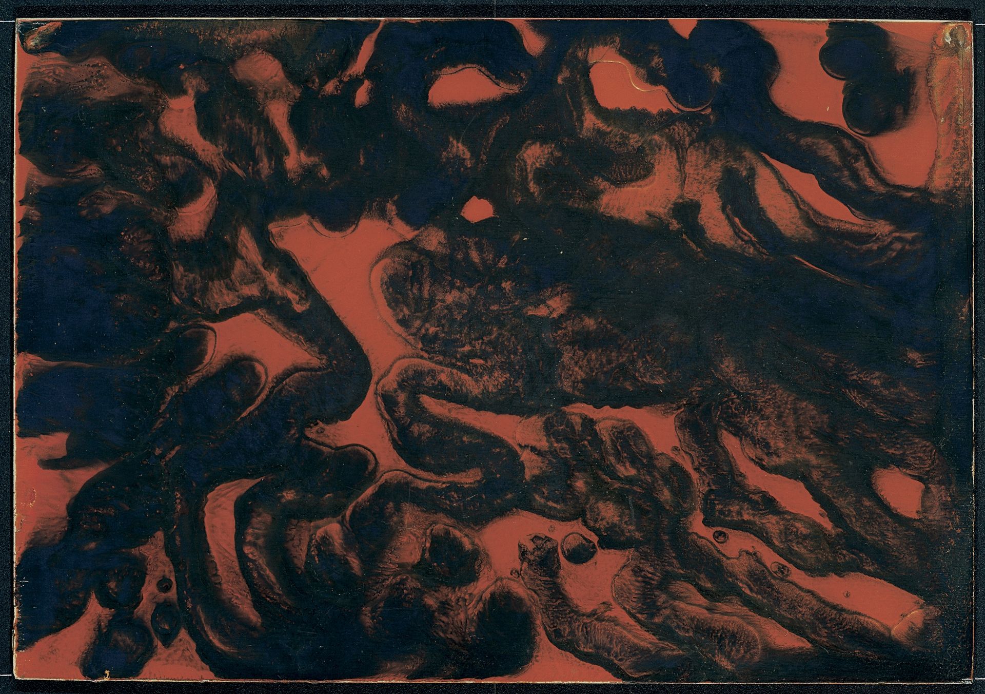 Willi Baumeister, Untitled, 1941/42, nitrocellulose lacquer on plywood, work dimensions: 20 x 29.1 x 5 cm, frame dimensions: 37.7 x 47.7 x 4 cm
(current)