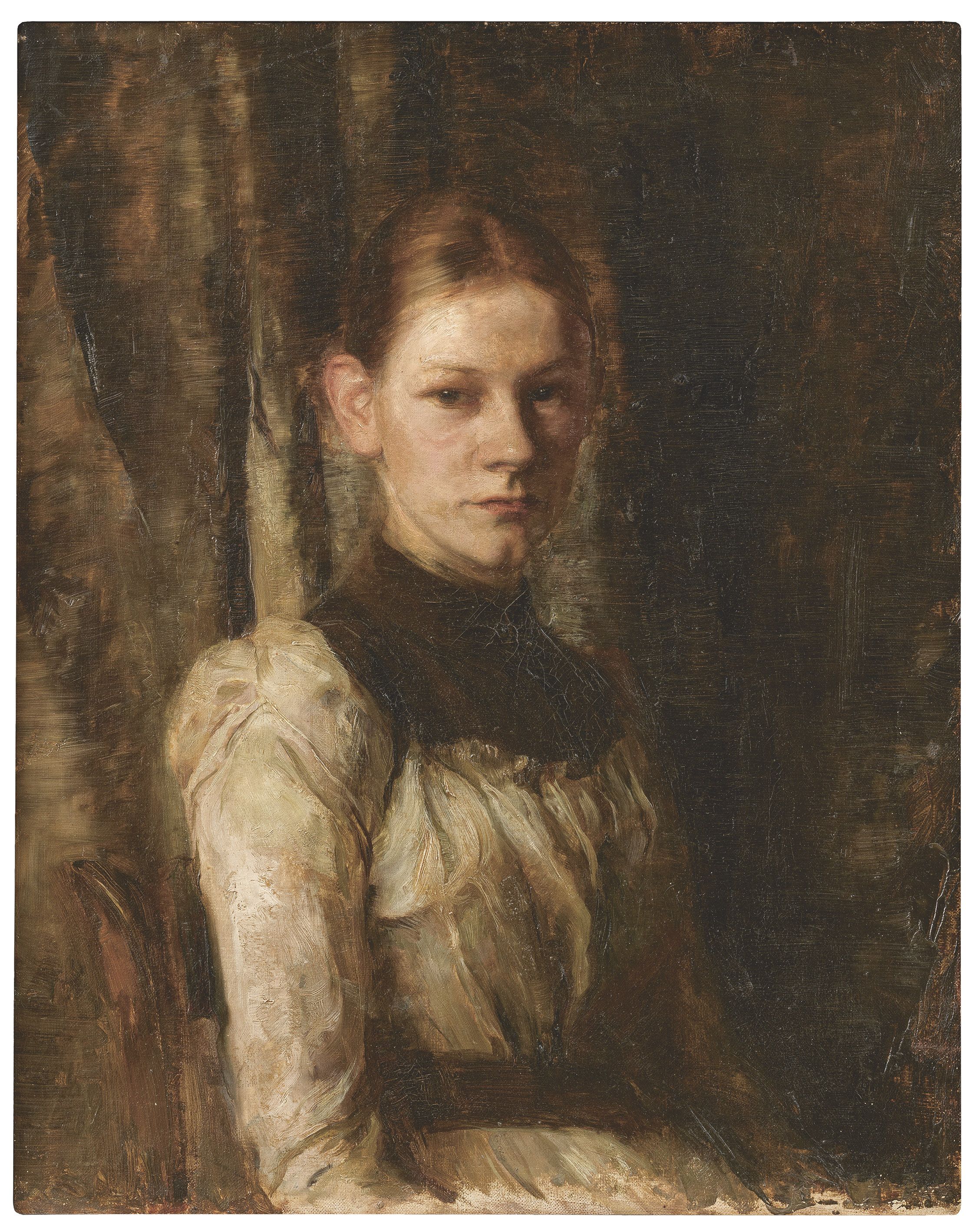 Käthe Schmidt (Kollwitz), 1867-1945, Portrait of Else Rupp, around 1890, oil on canvas, 615 x 495 mm