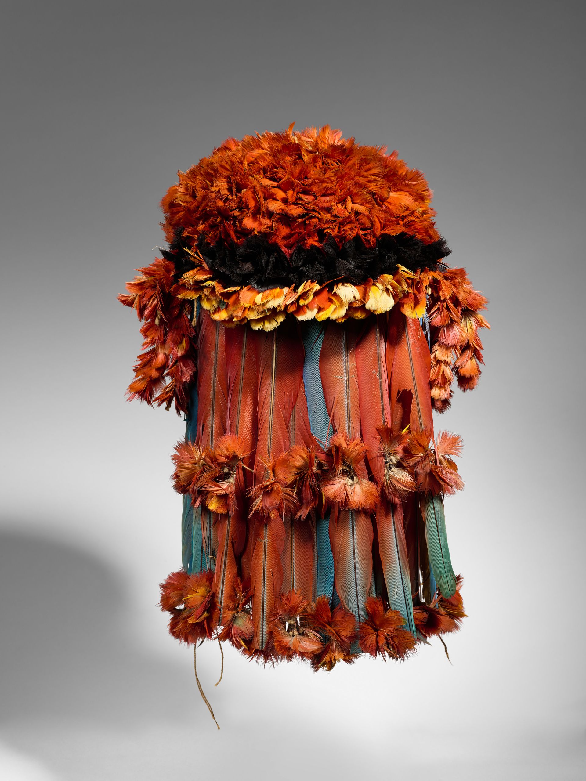 Headdress with neck guard, before 1882