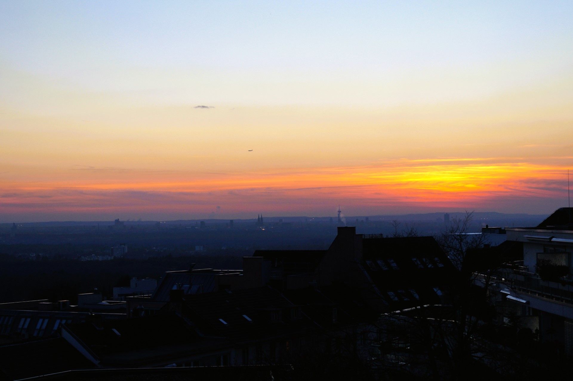 View from Bensberg Castle in the evening