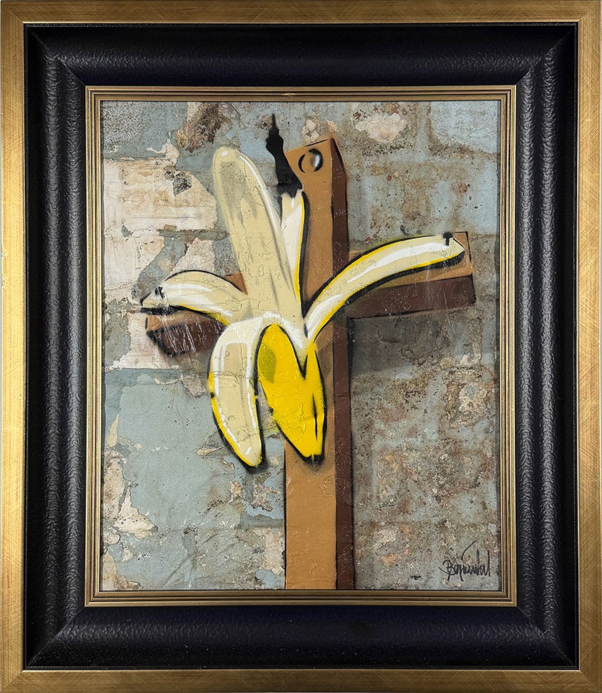 Art as religion, 2025, spray paint on poster board, 51.5 x 42 cm, WVZ no. 3069