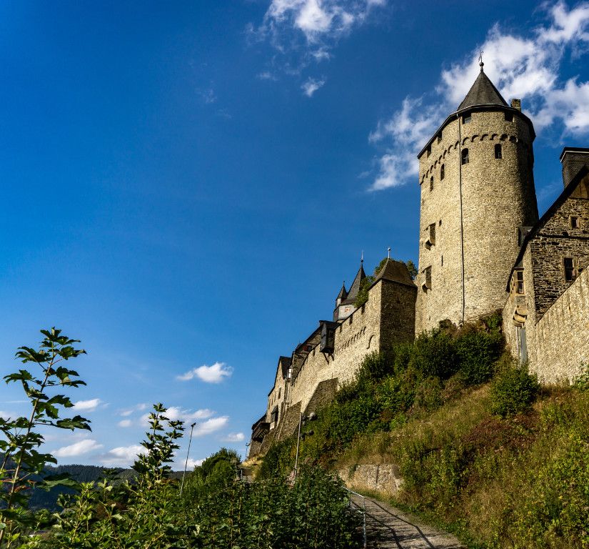 Front view from below of Altena CastleExterior view of Haus Rhade