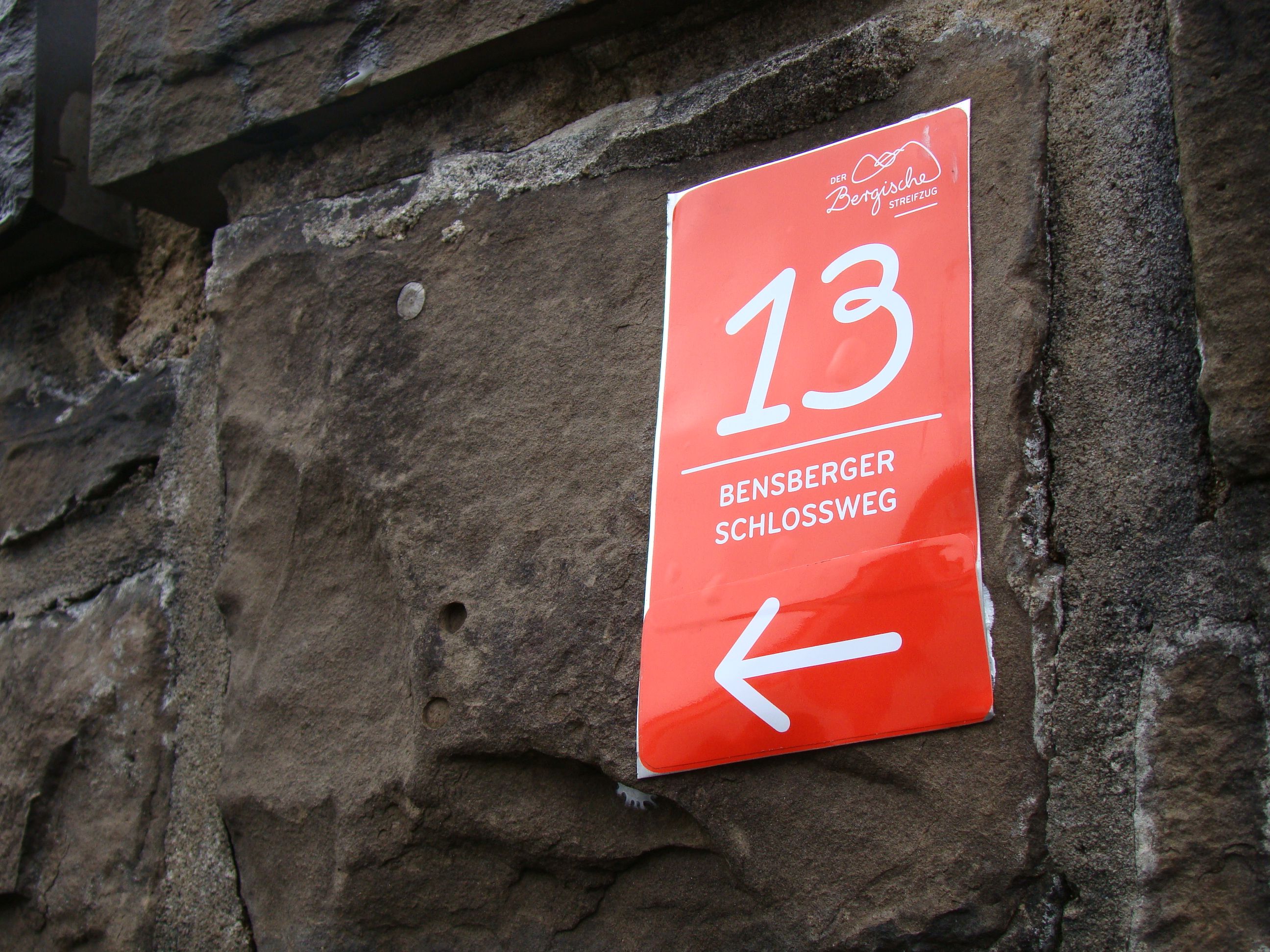Sign from the Bensberger Schlossweg