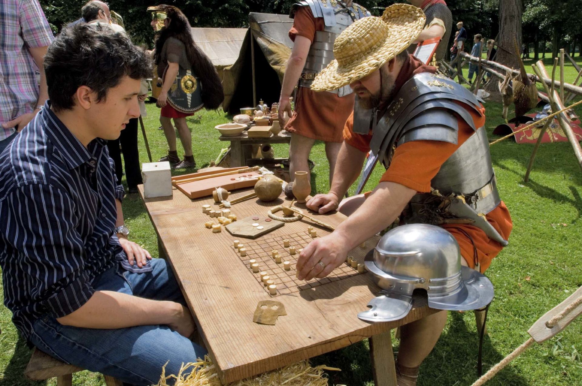 The traditional games provide entertainment between the performances