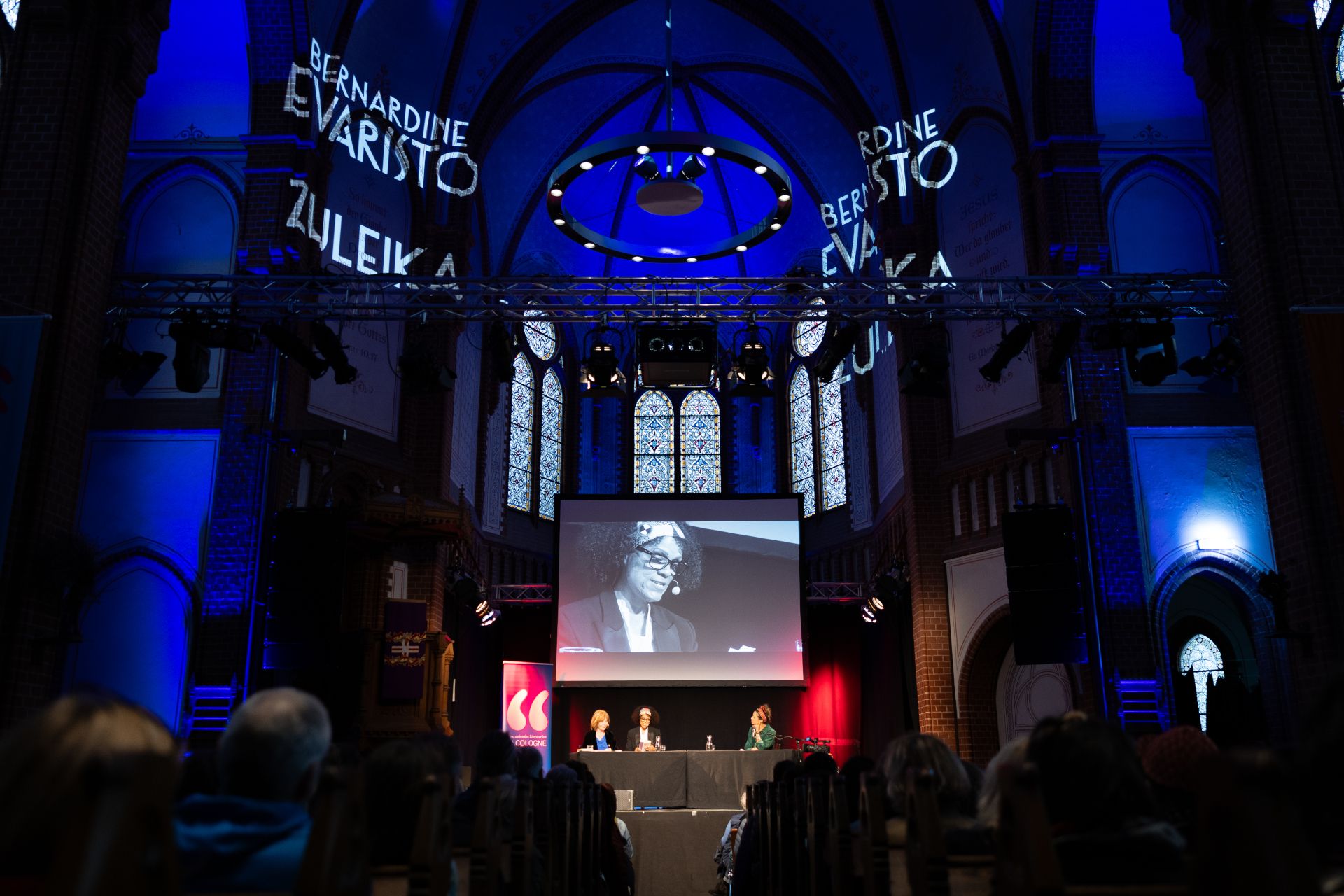 Writer Bernadine Evaristo presented her novel Zuleika at the Kulturkirche Cologne in 2024